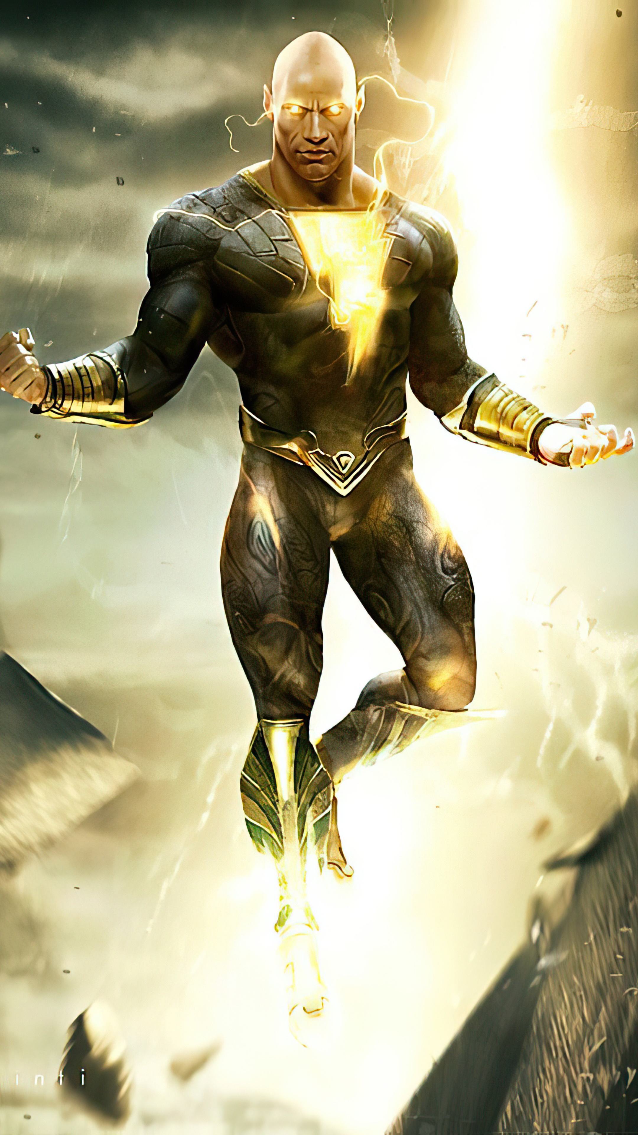 Black Adam artwork 4K HD Phone Wallpaper