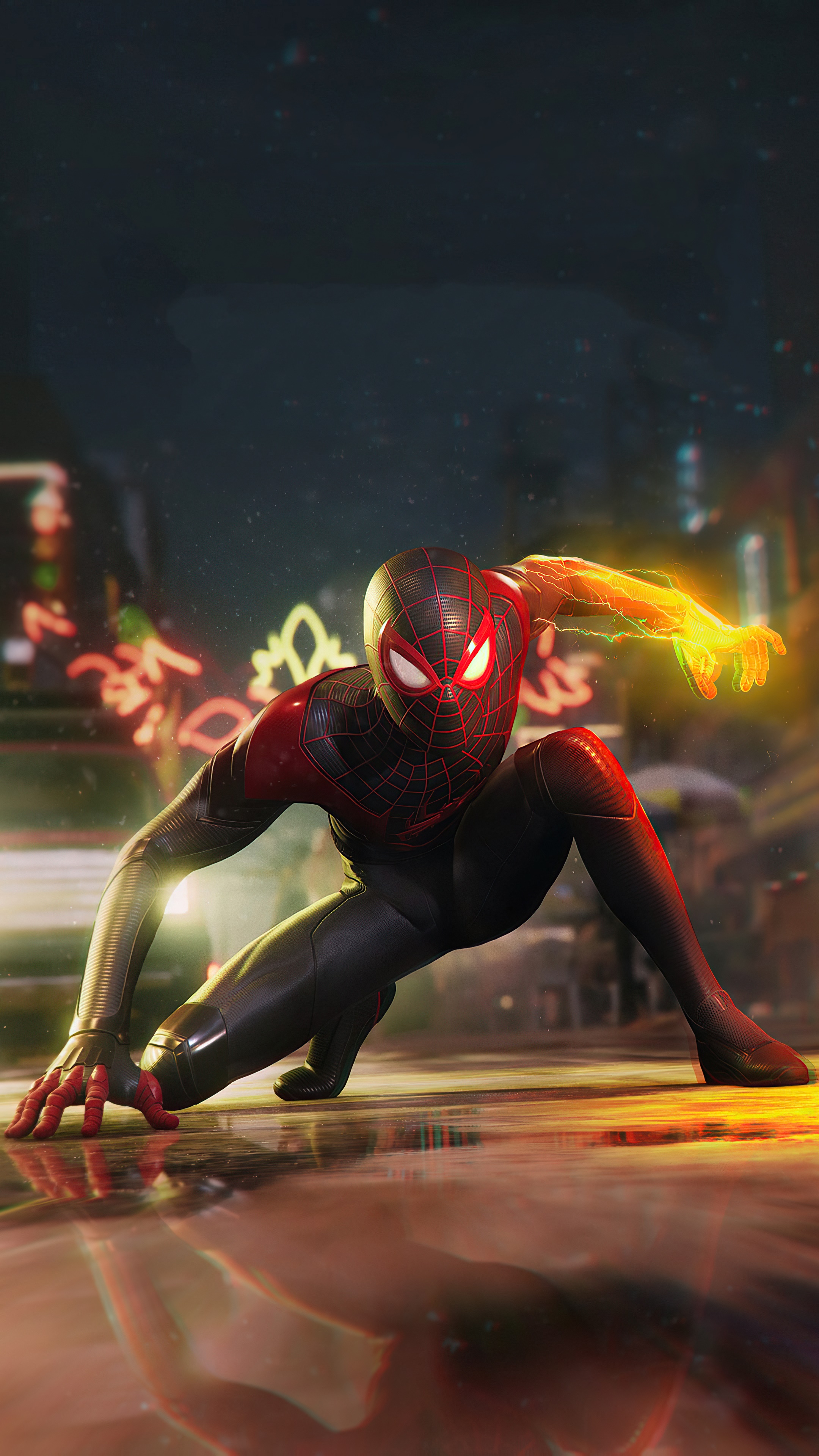 Spider-Man Miles Morales from Marvel's Spider-Man 4K HD Phone Wallpaper