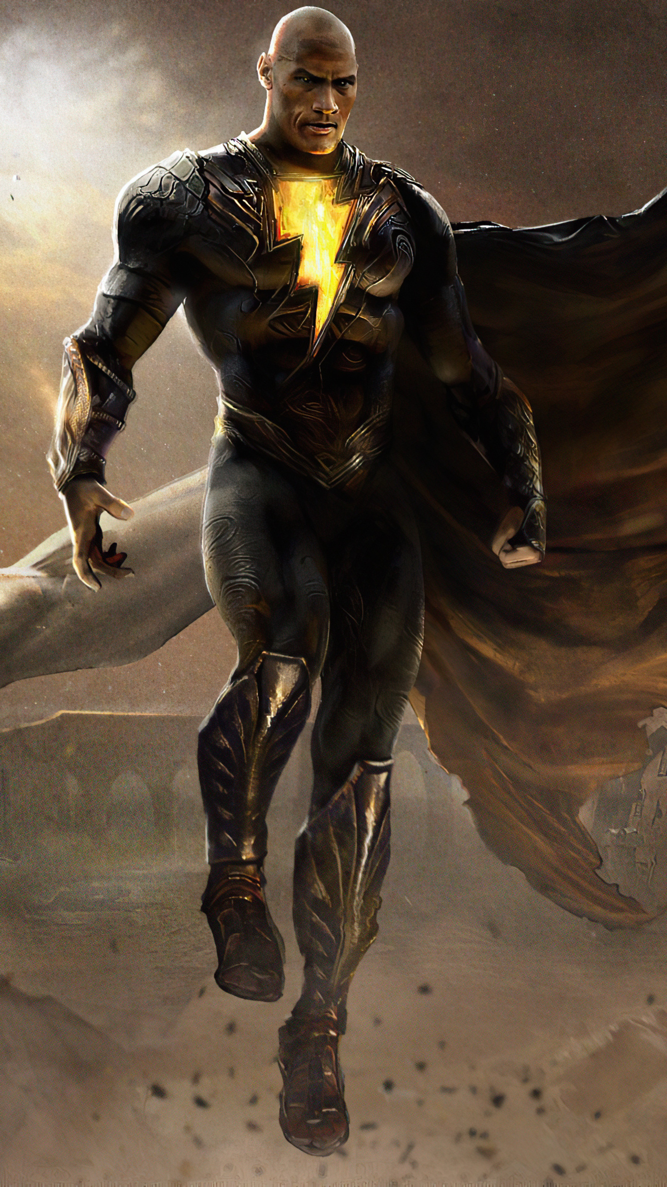 Black Adam from Movies Artwork 4K HD Phone Wallpaper