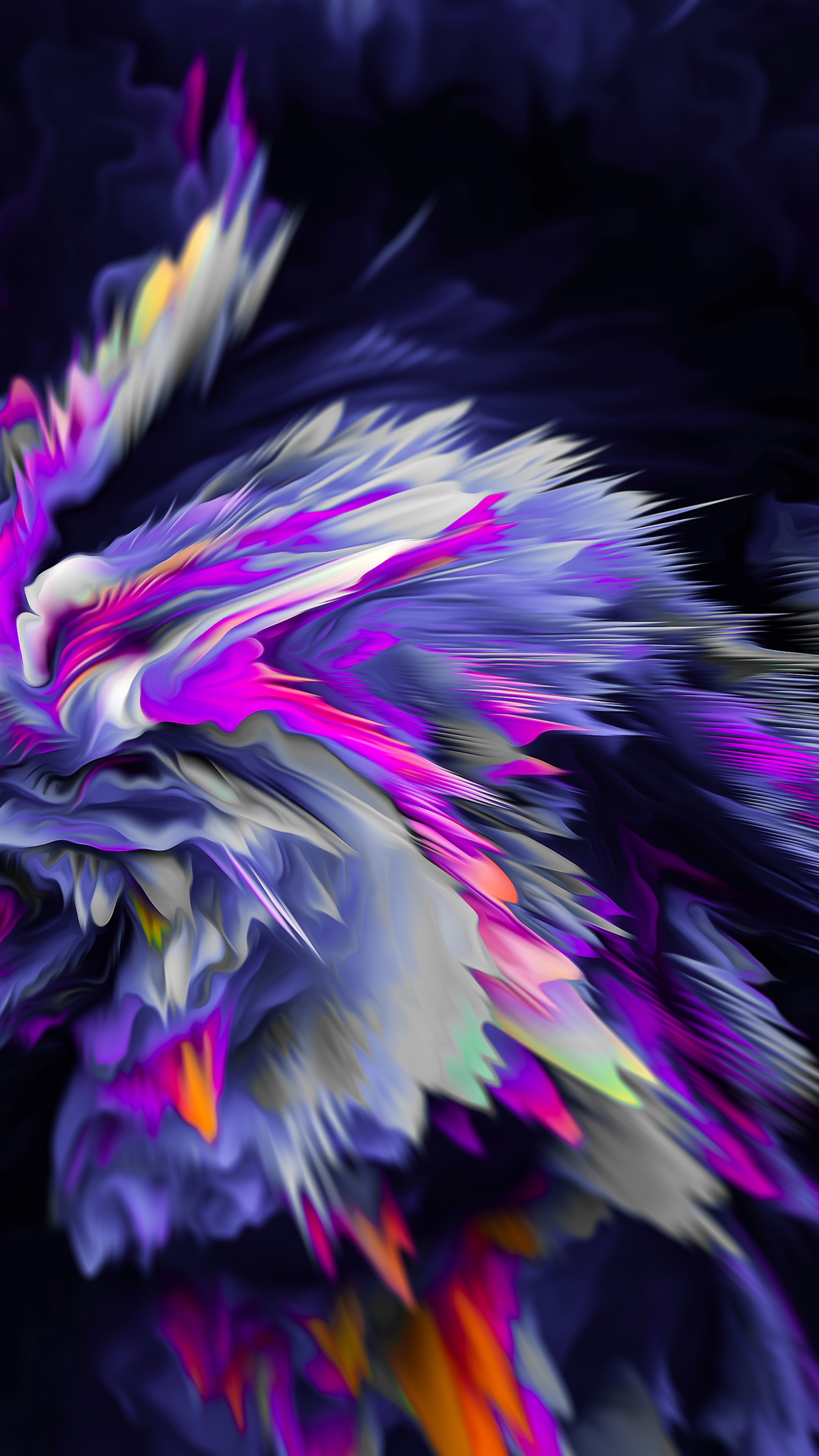 Abstract digital art with purple and blue hues HD Phone Wallpaper