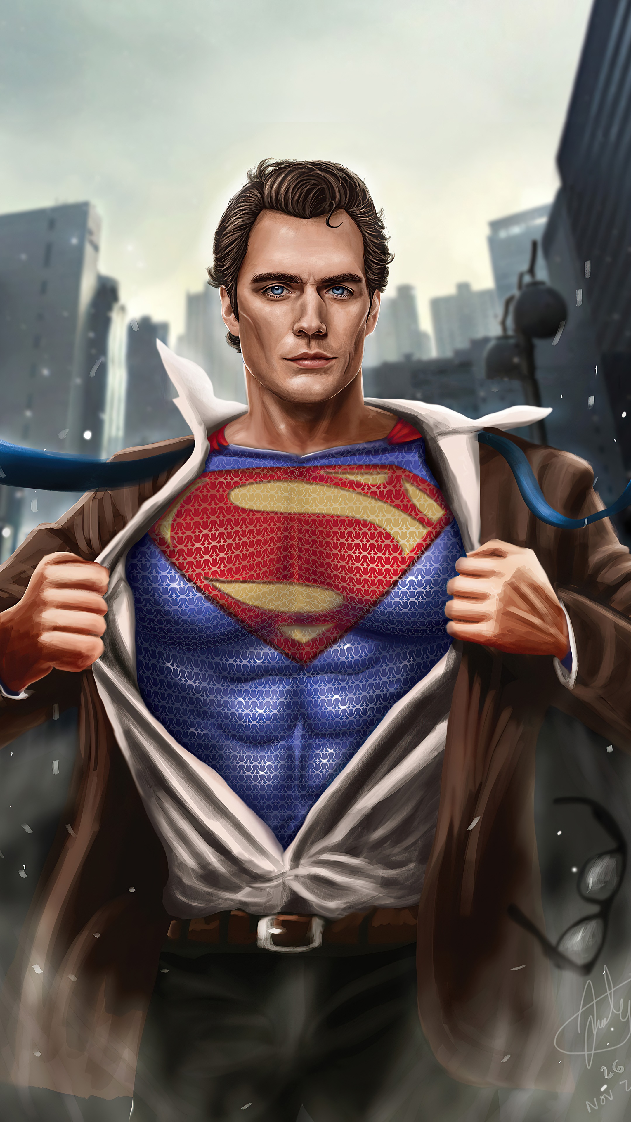 Superman artwork HD Phone Wallpaper