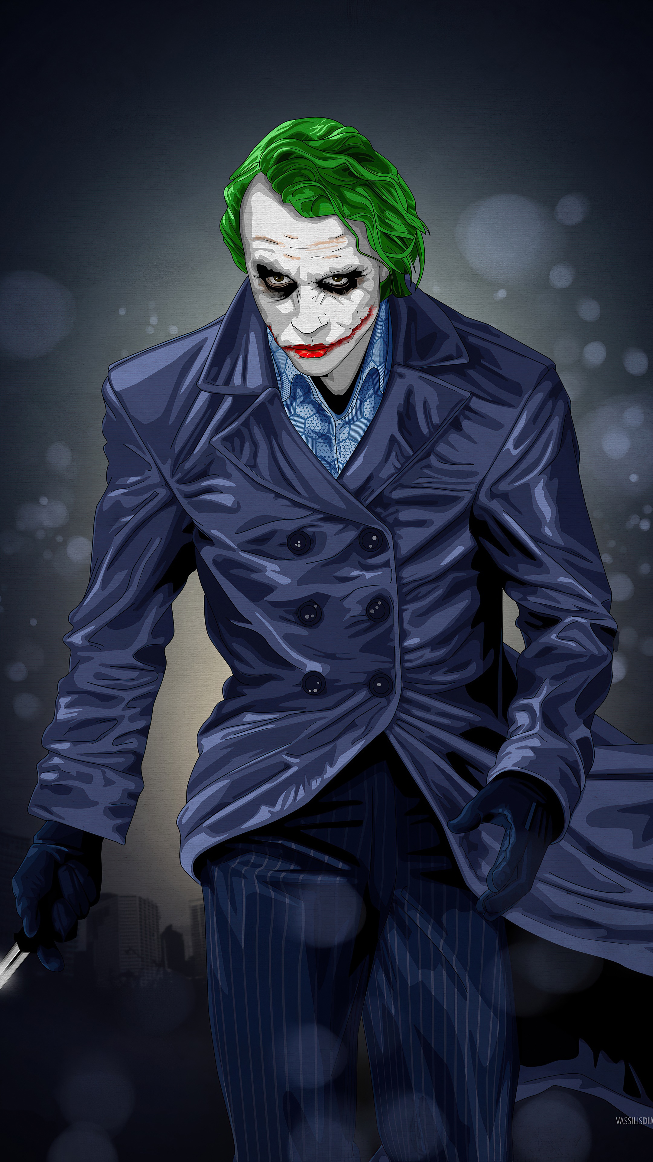 Joker from Batman artwork 4K HD Phone Wallpaper