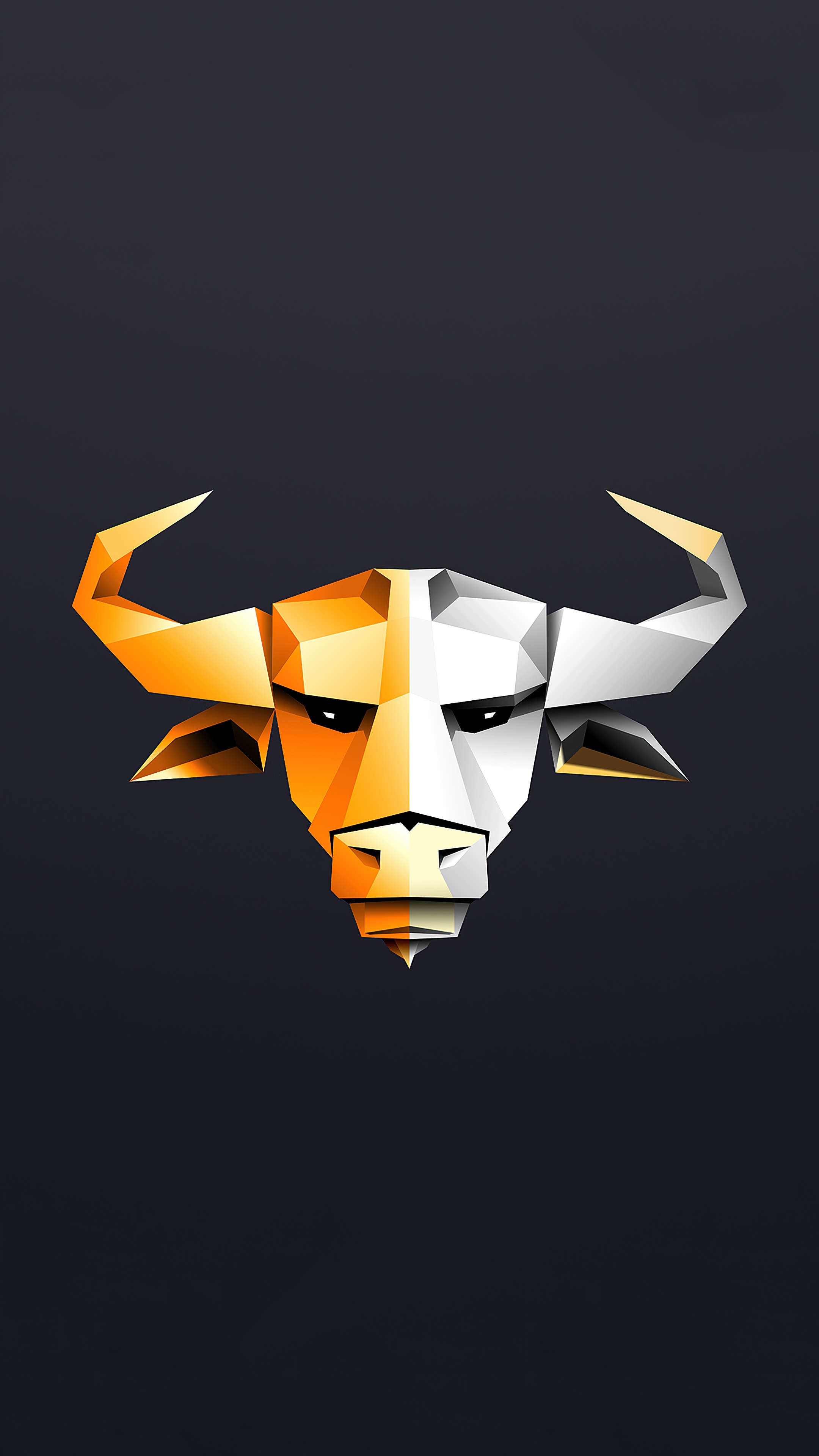 Minimalist bull artwork 4K HD Phone Wallpaper