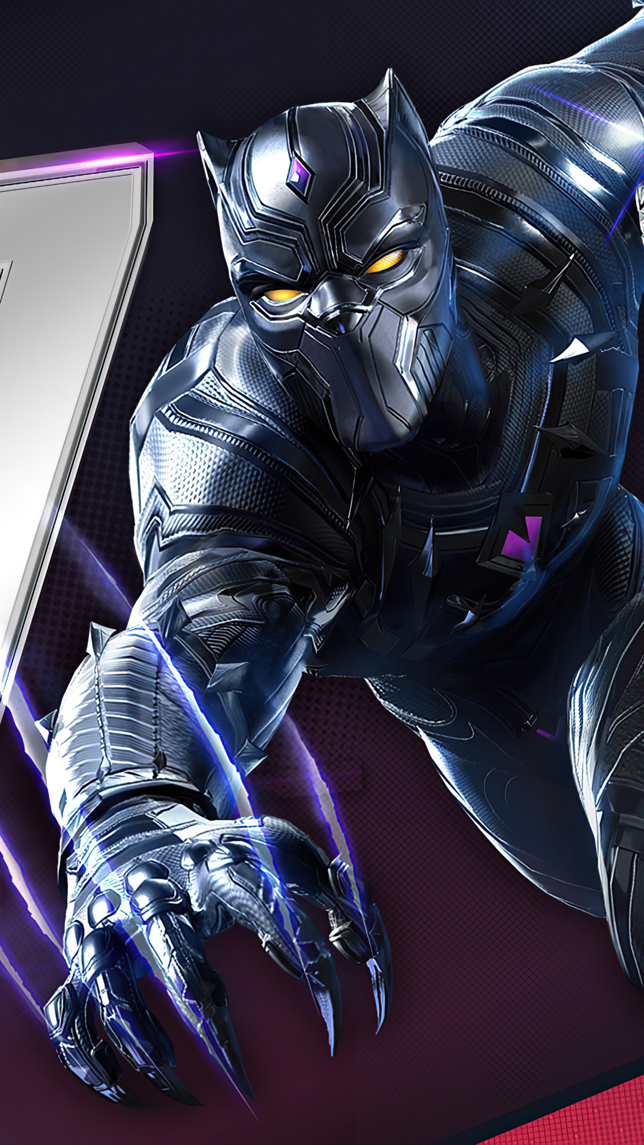 Black Panther from Marvel Duel 4K HD Phone Wallpaper