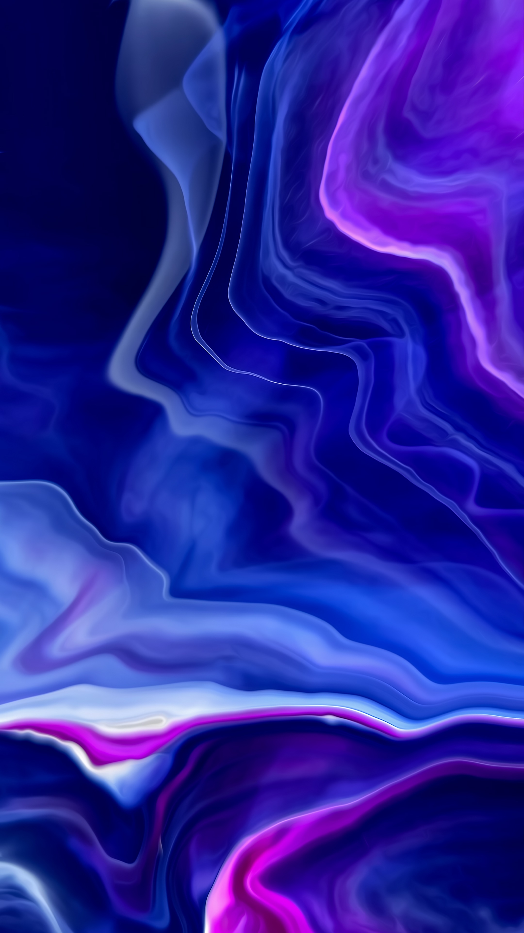Abstract digital art with swirling purple and blue colors HD Phone Wallpaper