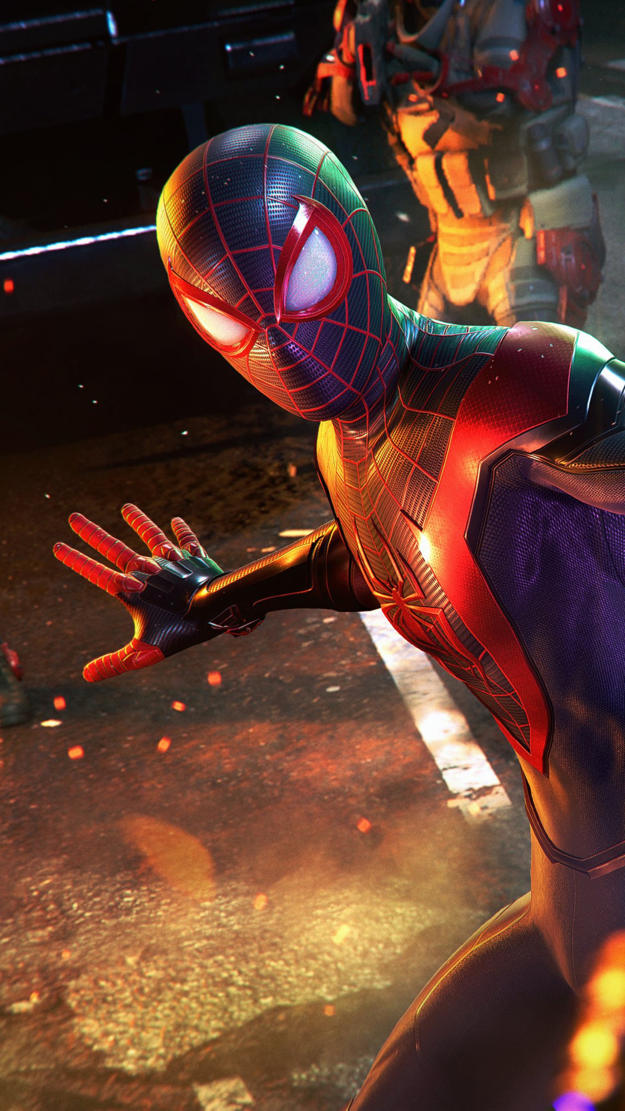 Spider-Man Miles Morales from Marvel's Spider-Man: Miles Morales 4K HD Phone Wallpaper