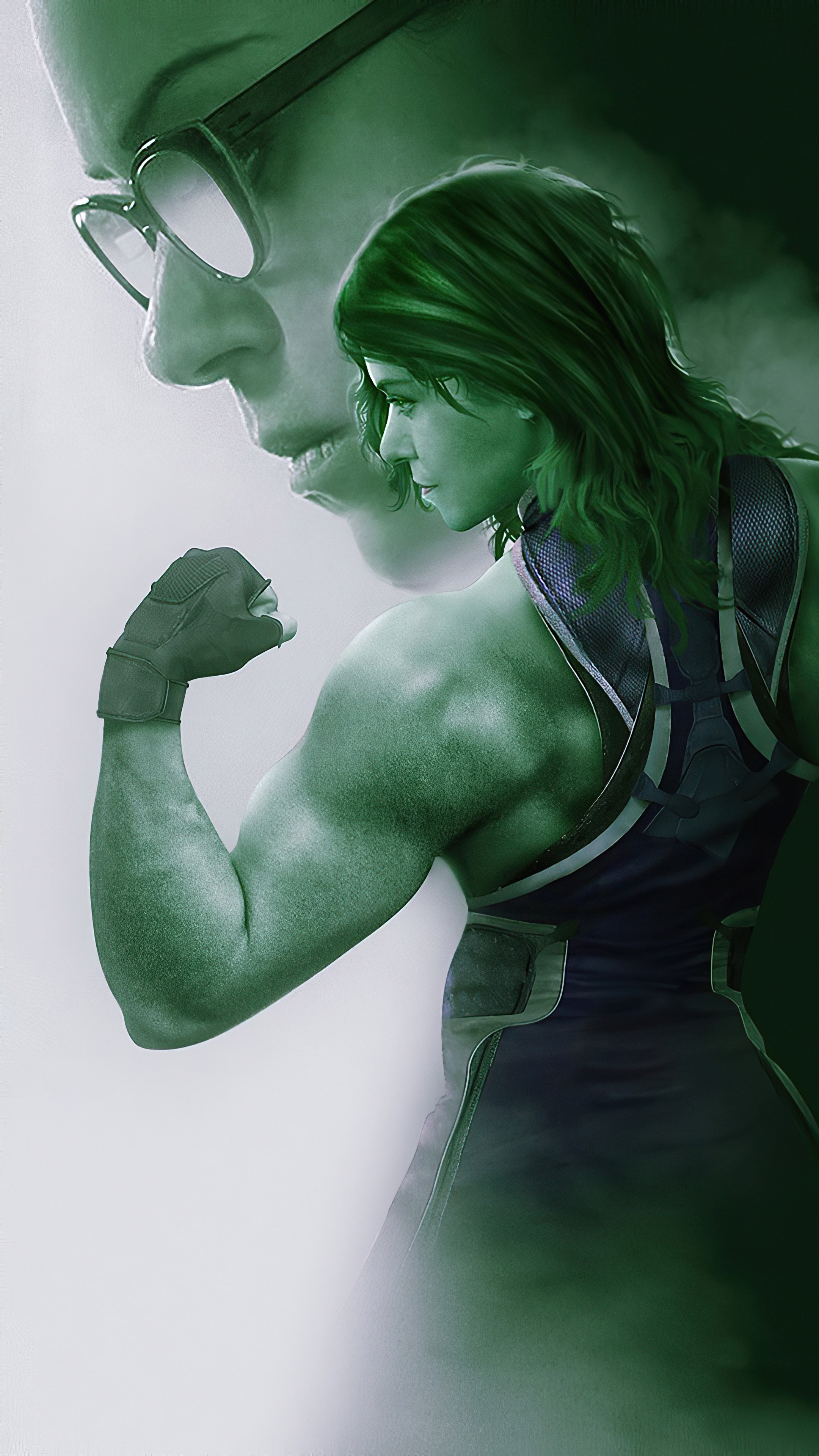 She-Hulk from Marvel Artwork 4K HD Phone Wallpaper