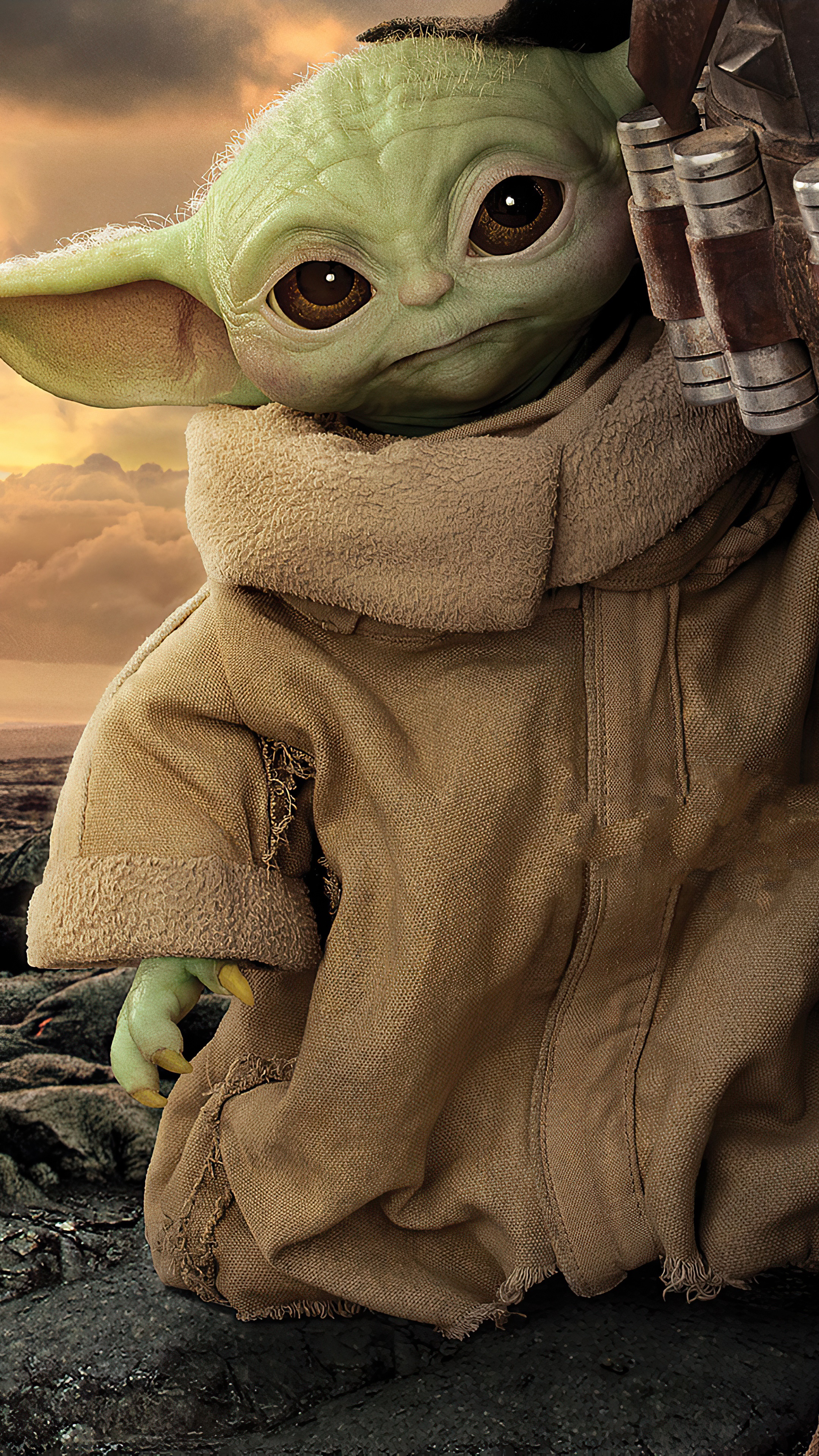 Baby Yoda from Star Wars The Mandalorian 4K HD Phone Wallpaper