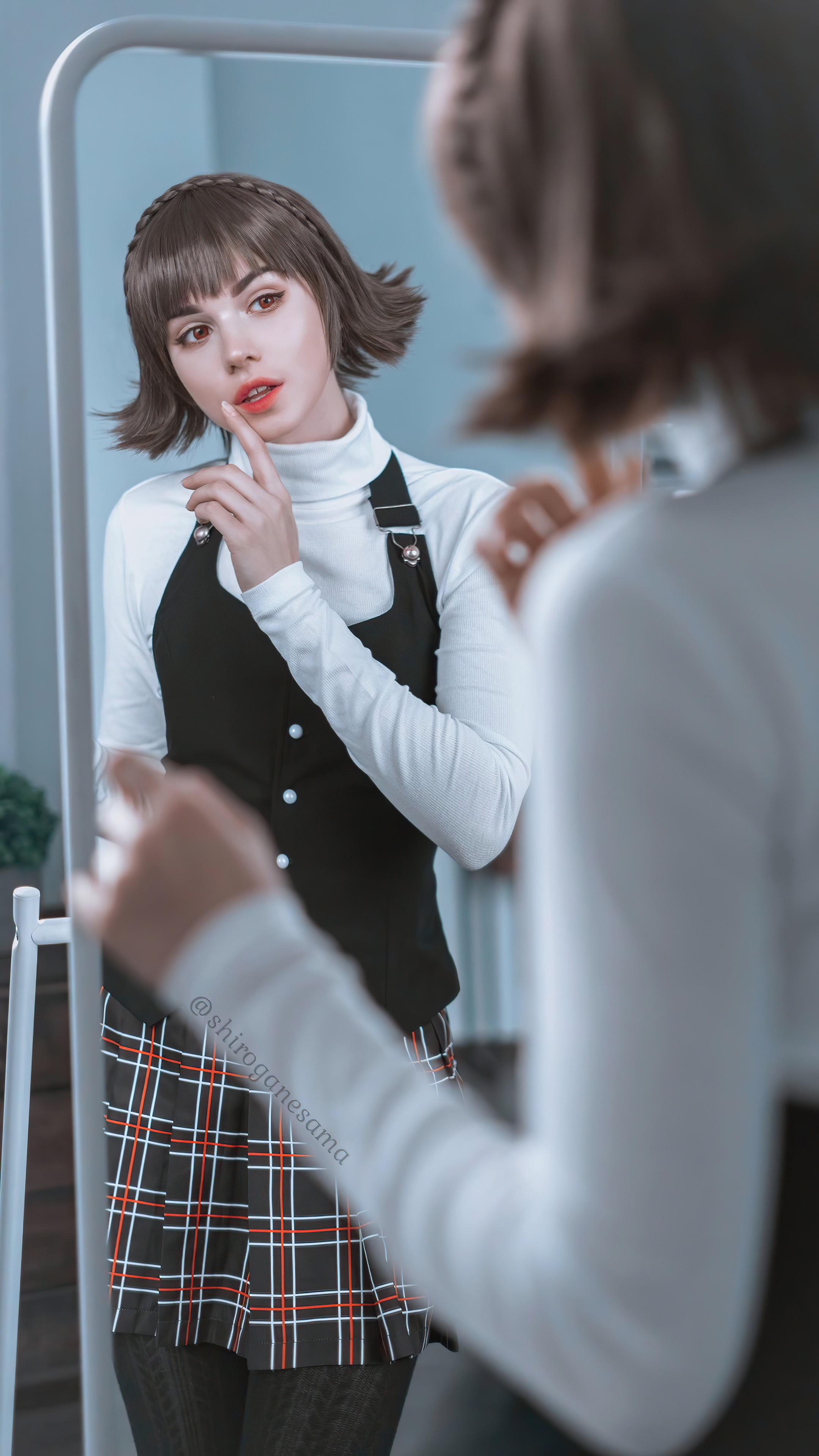 Makoto Niijima from Persona 5 cosplay HD Phone Wallpaper