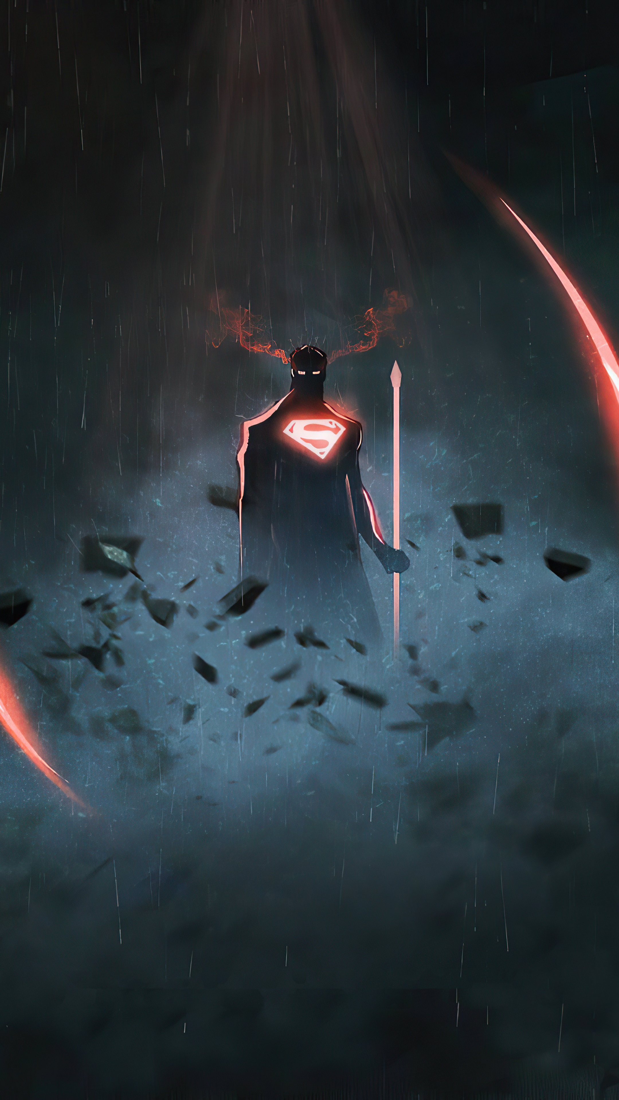 Superman from DC Comics minimalist artwork 4K HD Phone Wallpaper