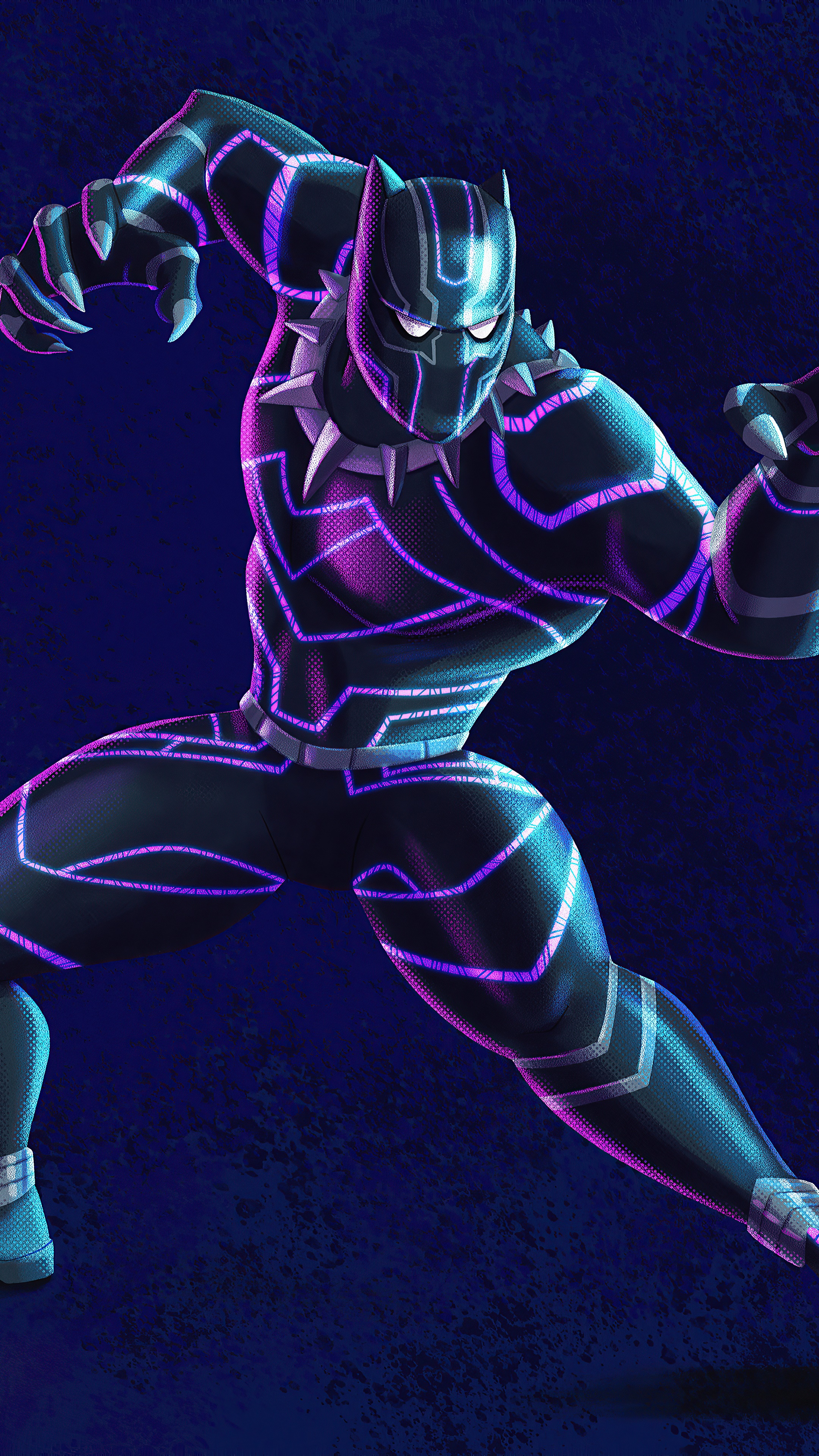 Black Panther artwork 4K HD Phone Wallpaper
