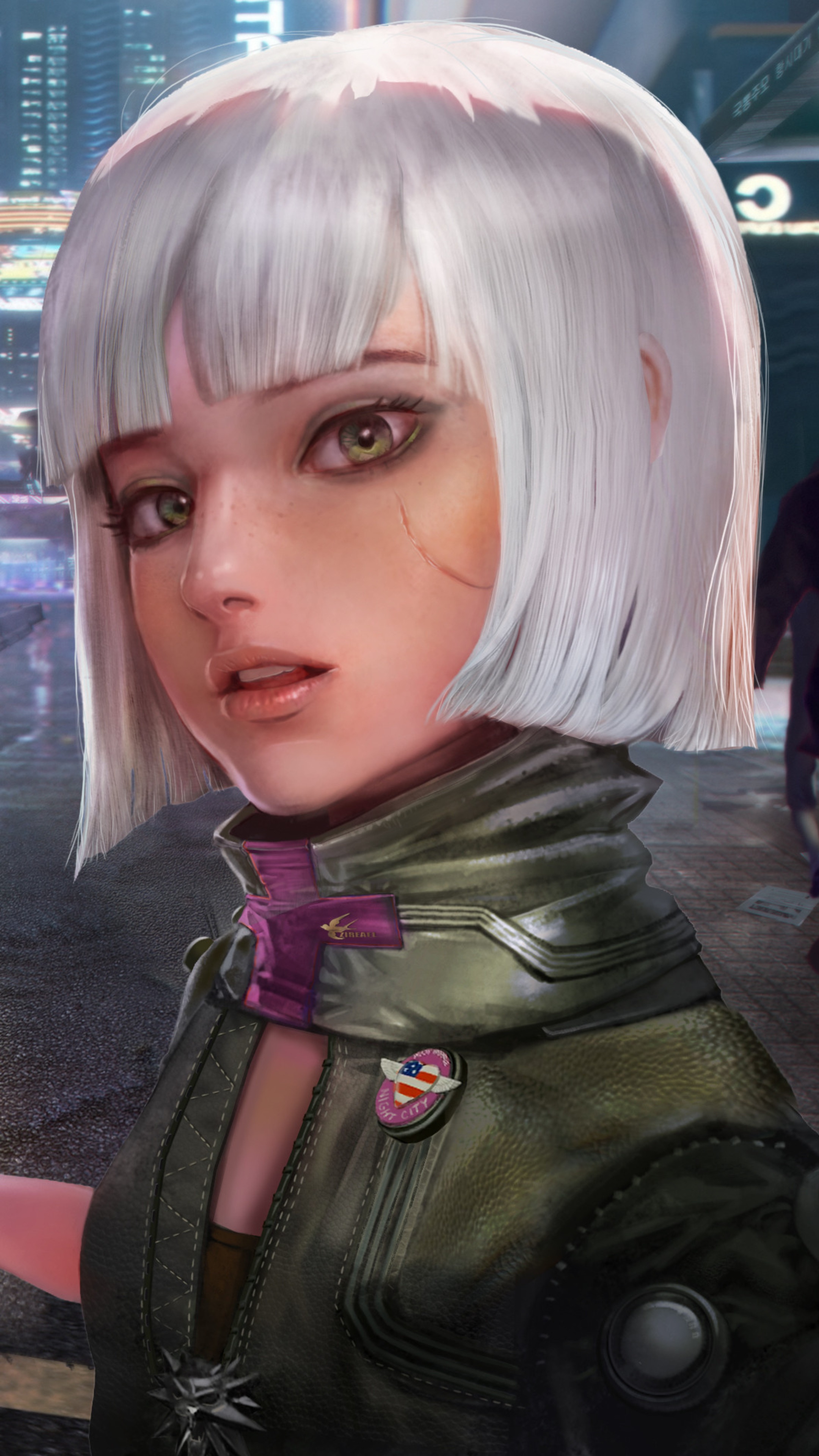 Girl from Cyberpunk 2077 4K HD Phone Wallpaper