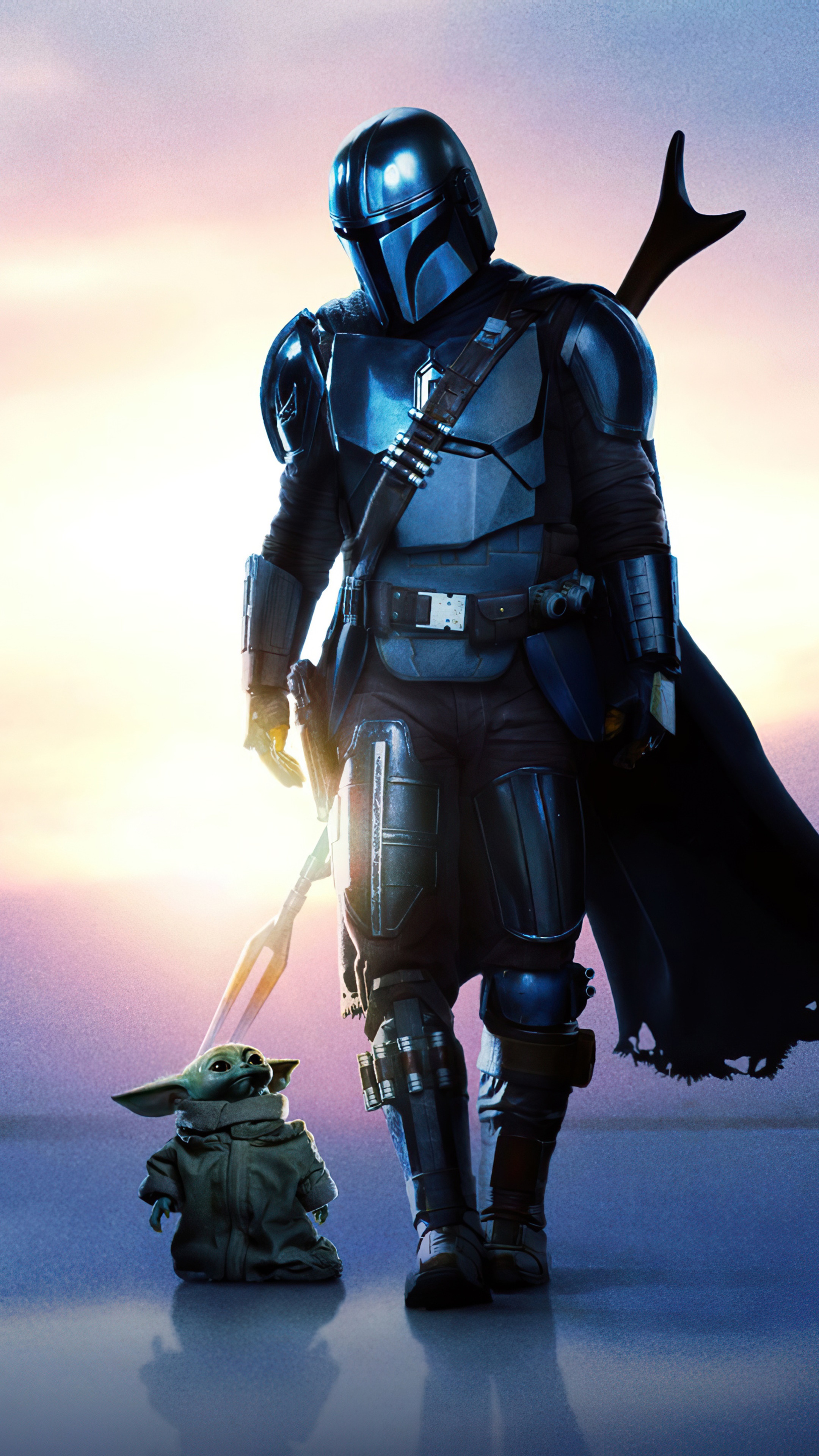 The Mandalorian and Grogu from Star Wars HD Phone Wallpaper