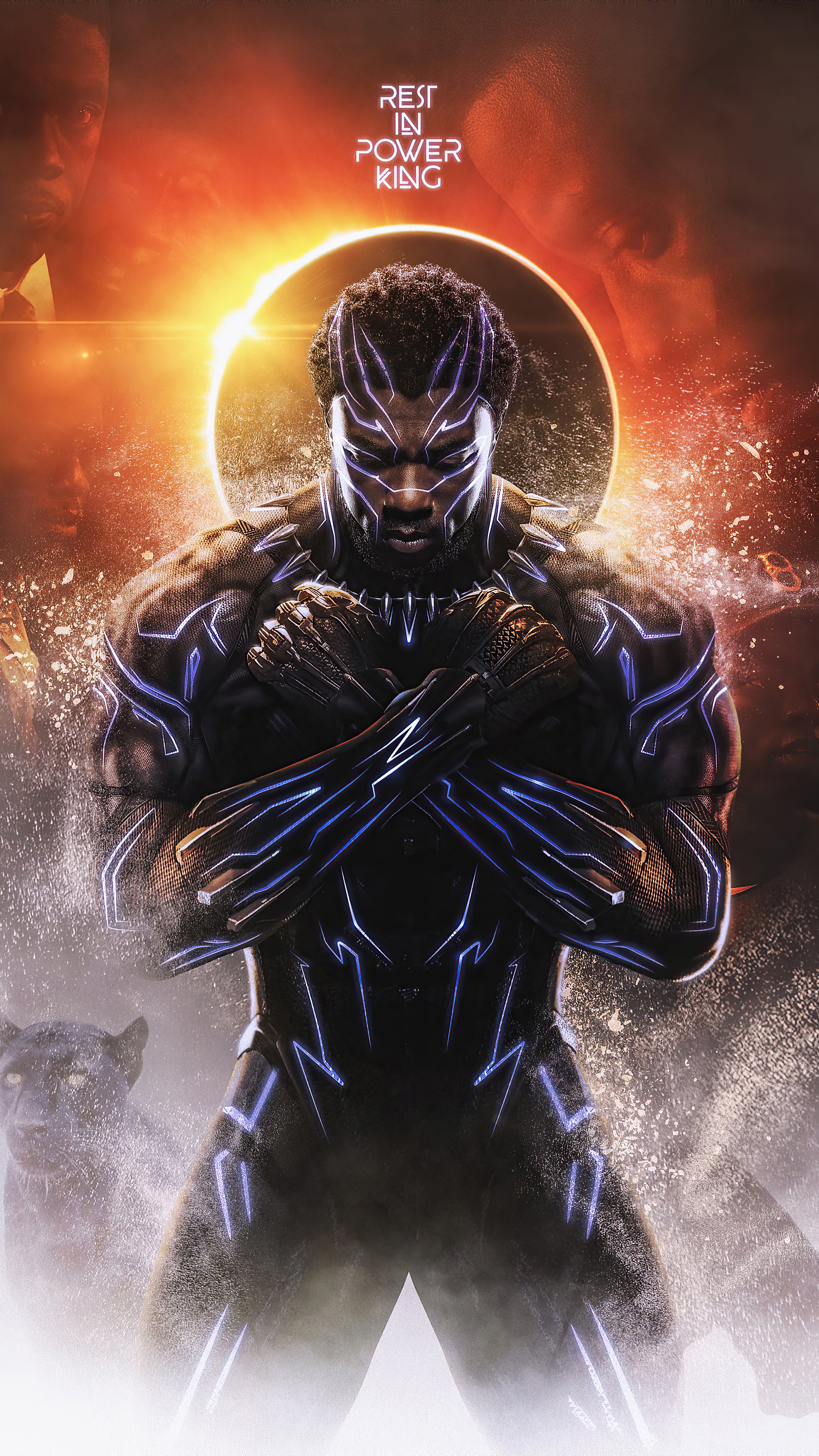 Black Panther from Marvel Comics artwork 4K HD Phone Wallpaper