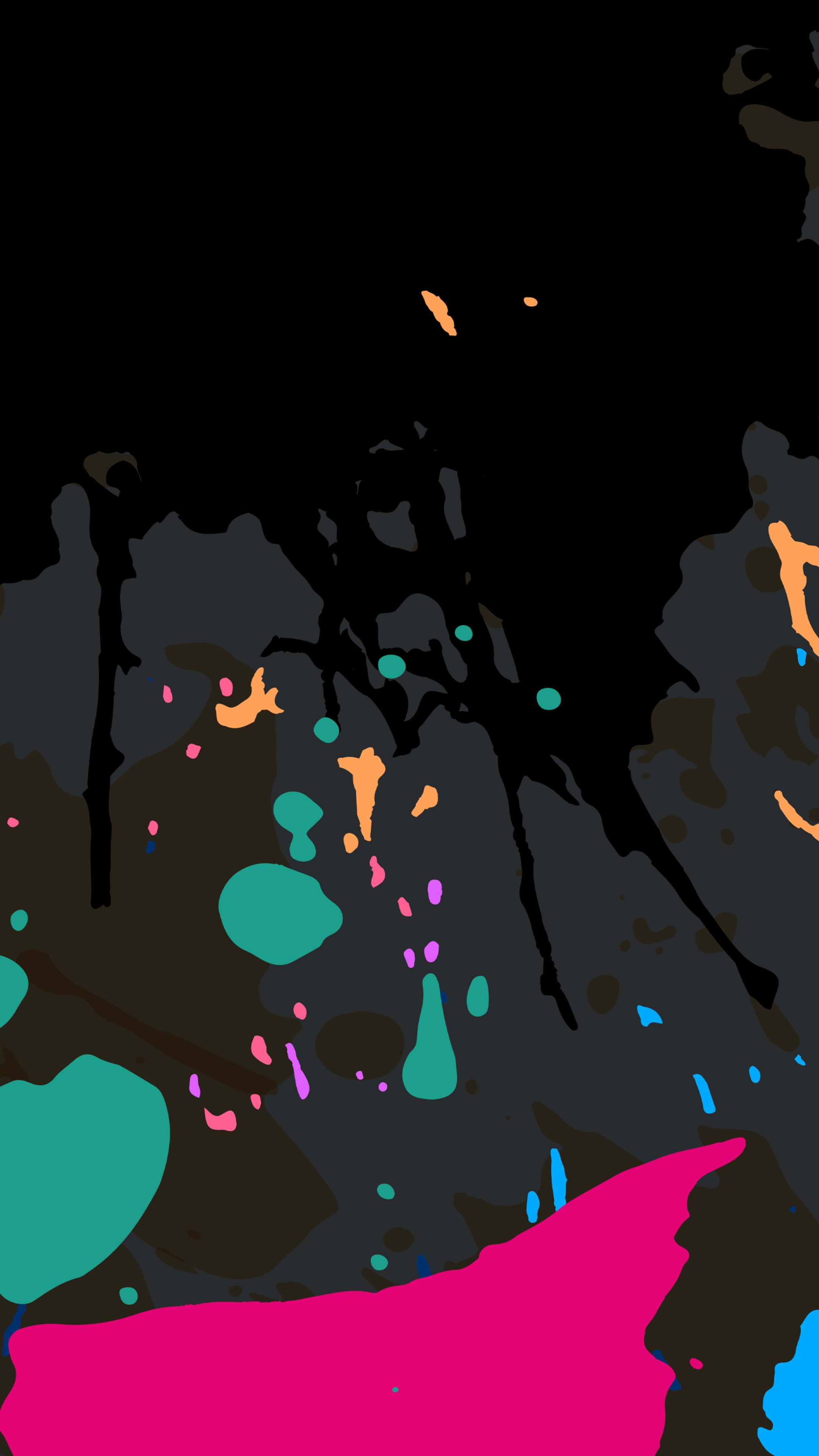 Abstract paint splatters and drips HD Phone Wallpaper