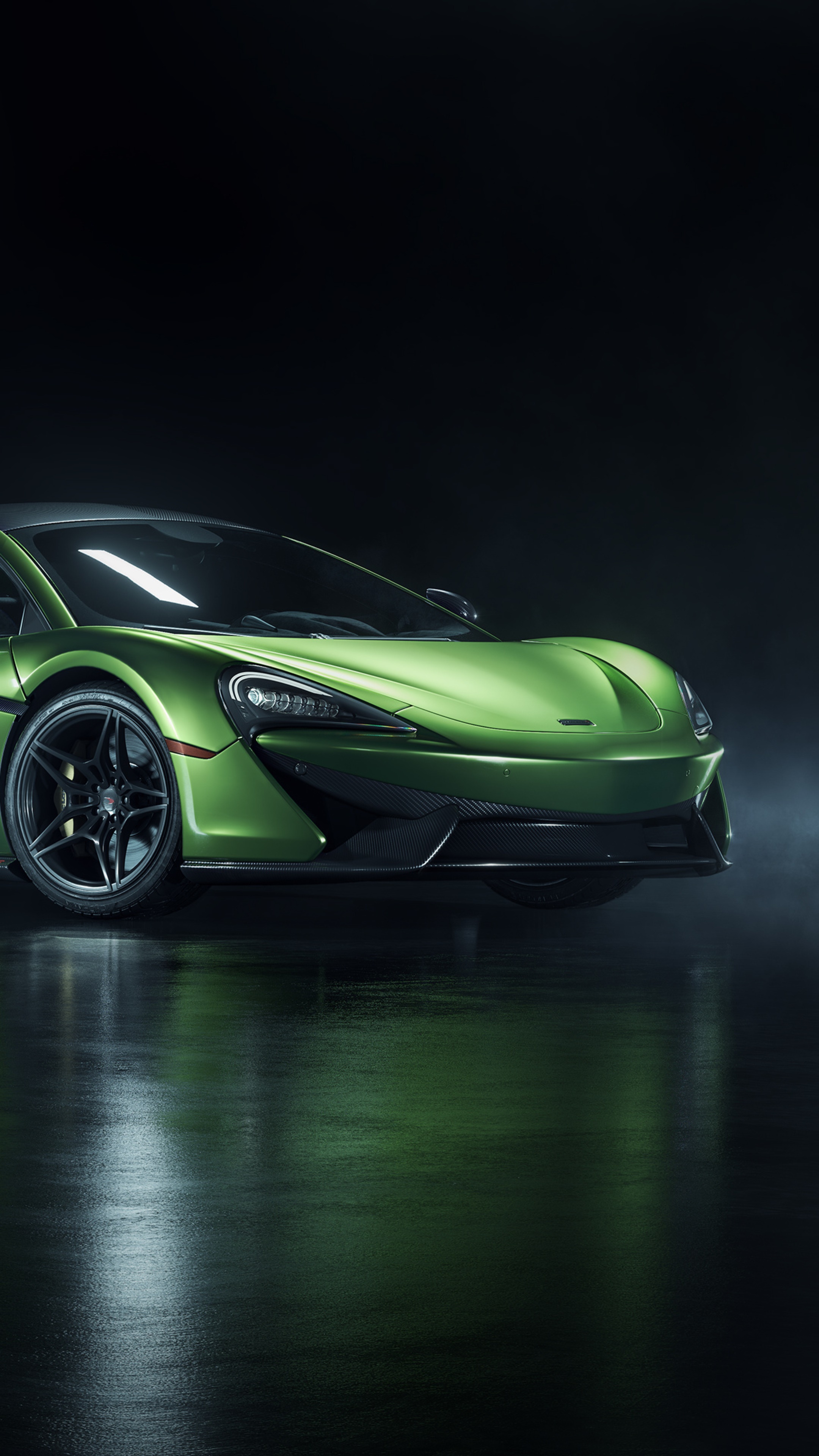 Green McLaren 620R sports car HD Phone Wallpaper