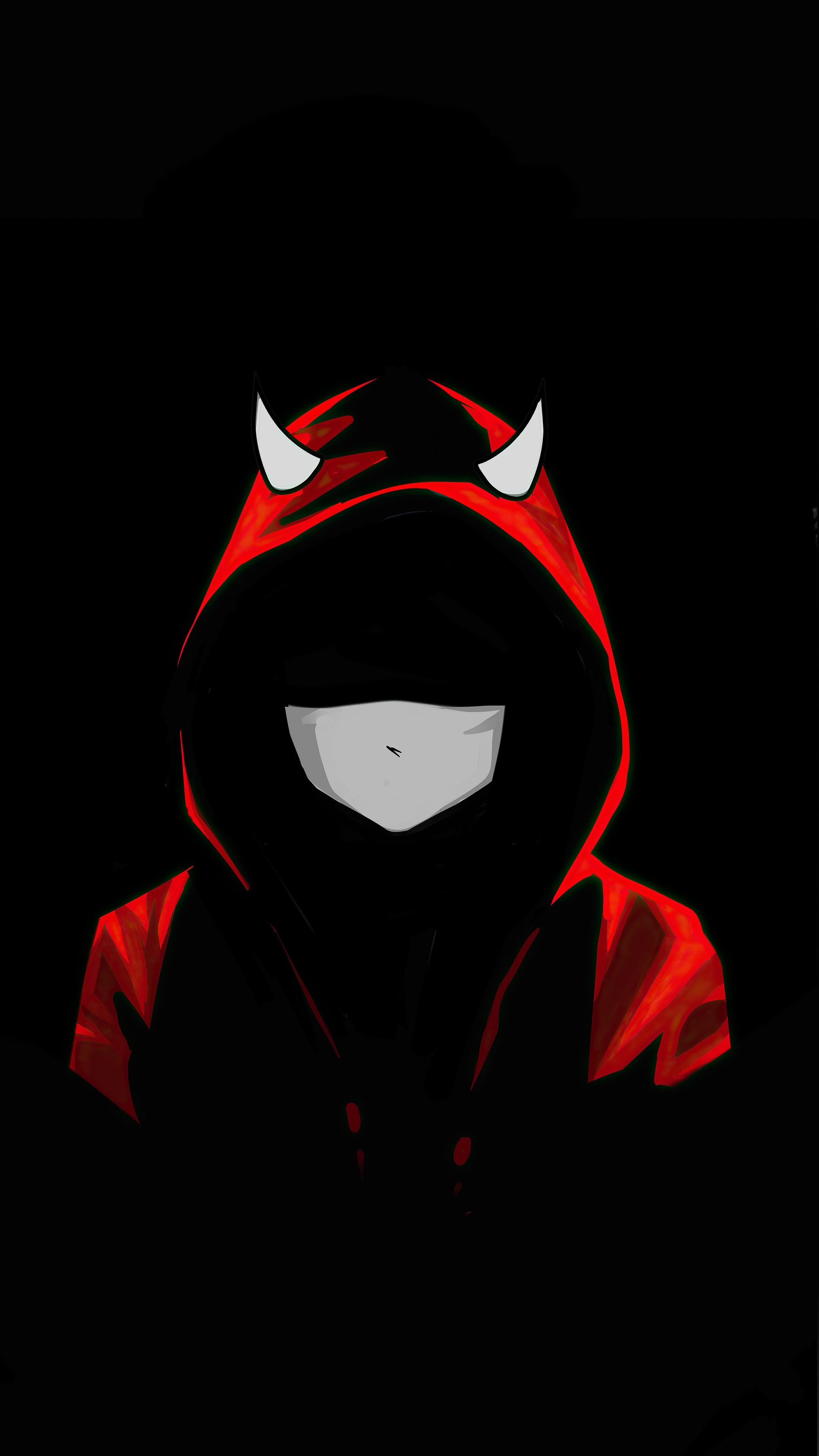 Minimalist Devil Artwork in HD Phone Wallpaper