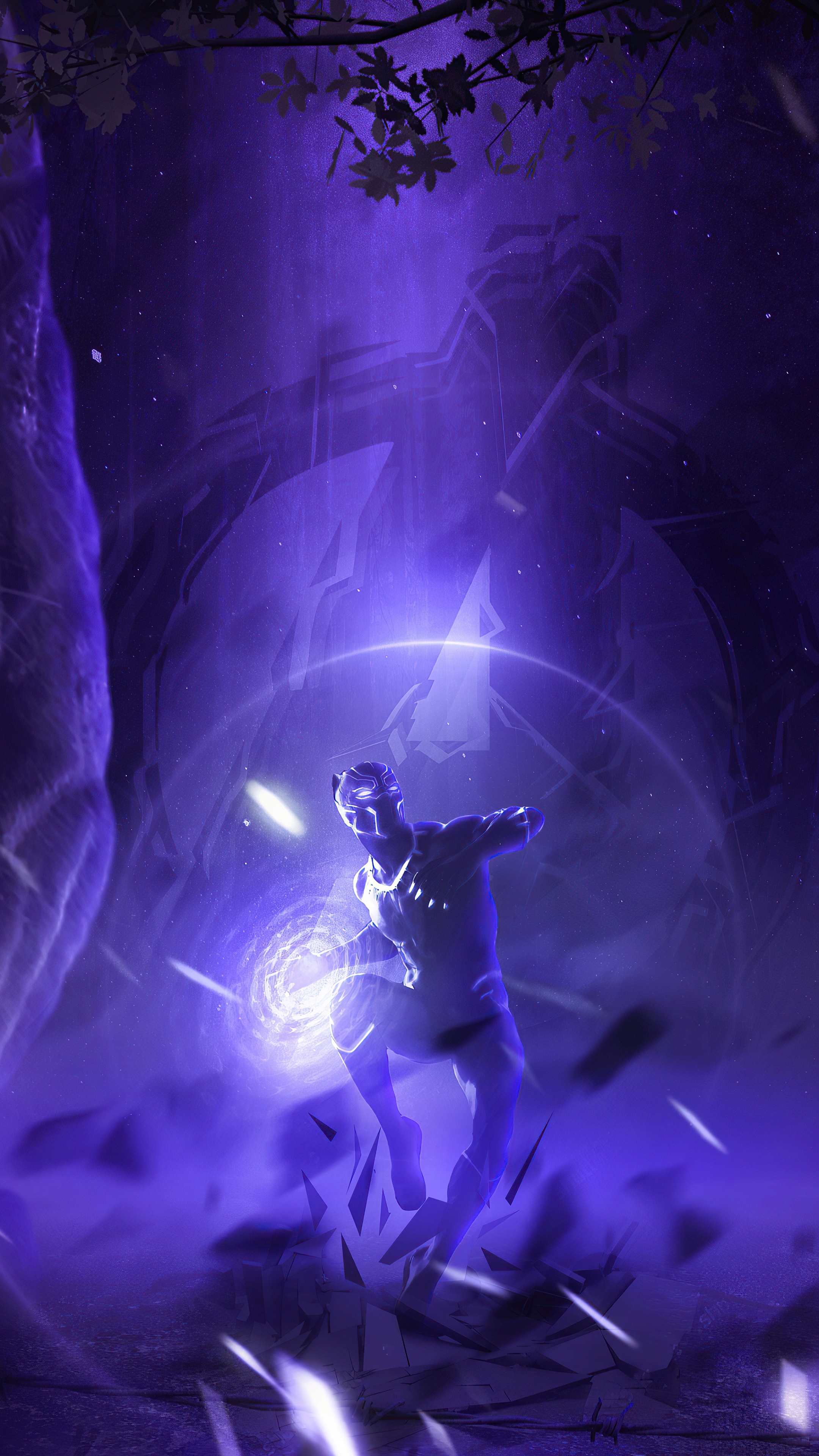 Black Panther artwork 4K HD Phone Wallpaper