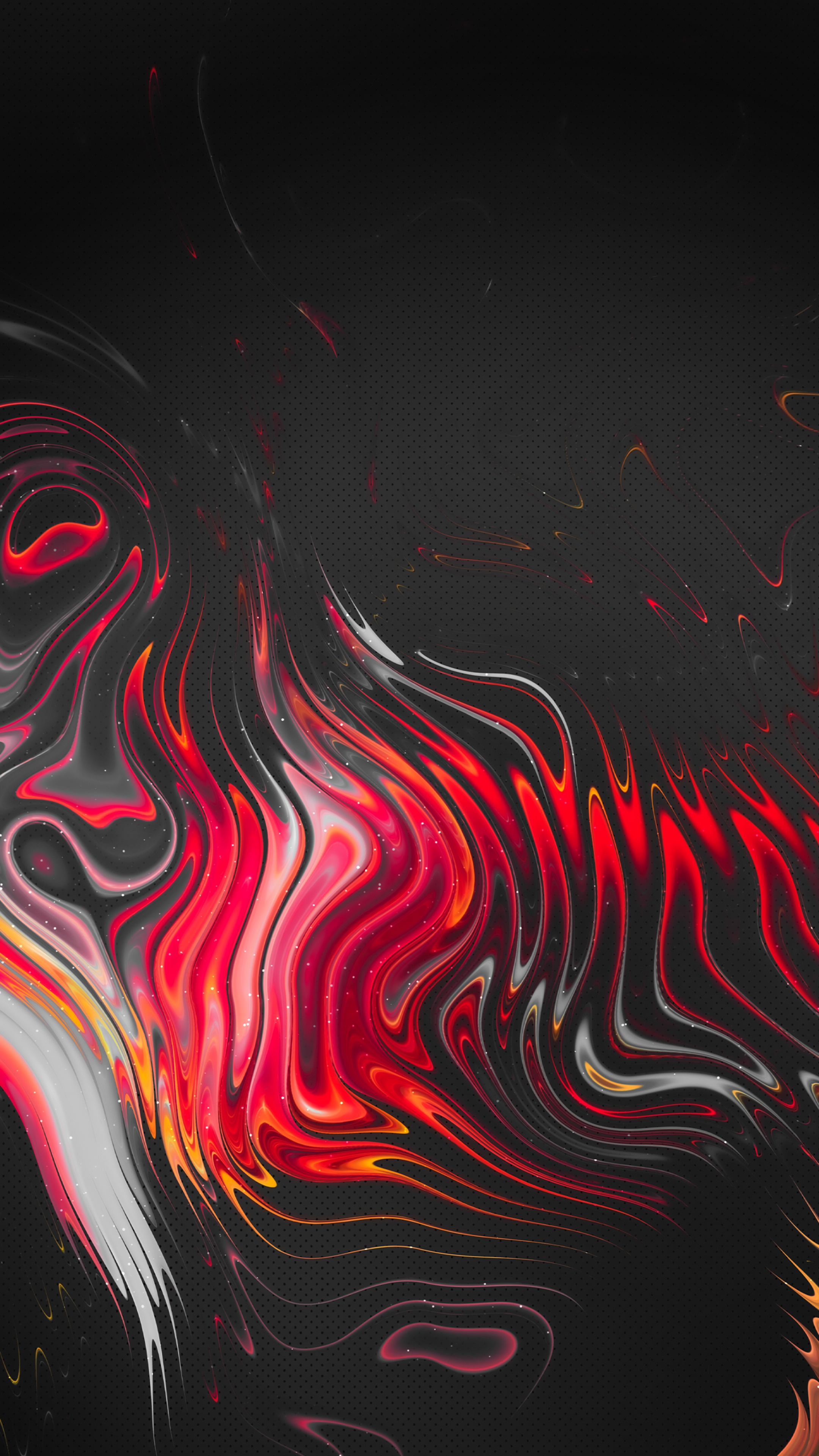 Abstract digital art with red and white lines HD Phone Wallpaper