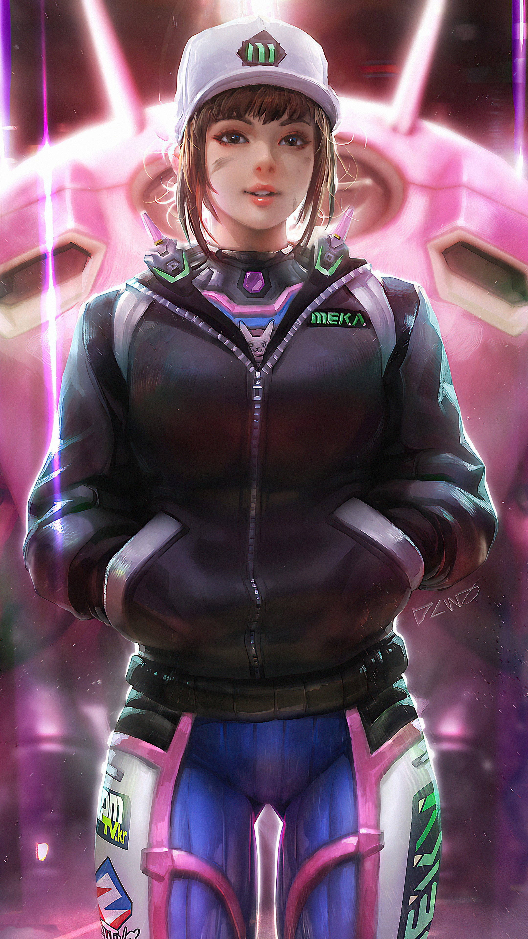 D.Va from Overwatch 4K HD Phone Wallpaper