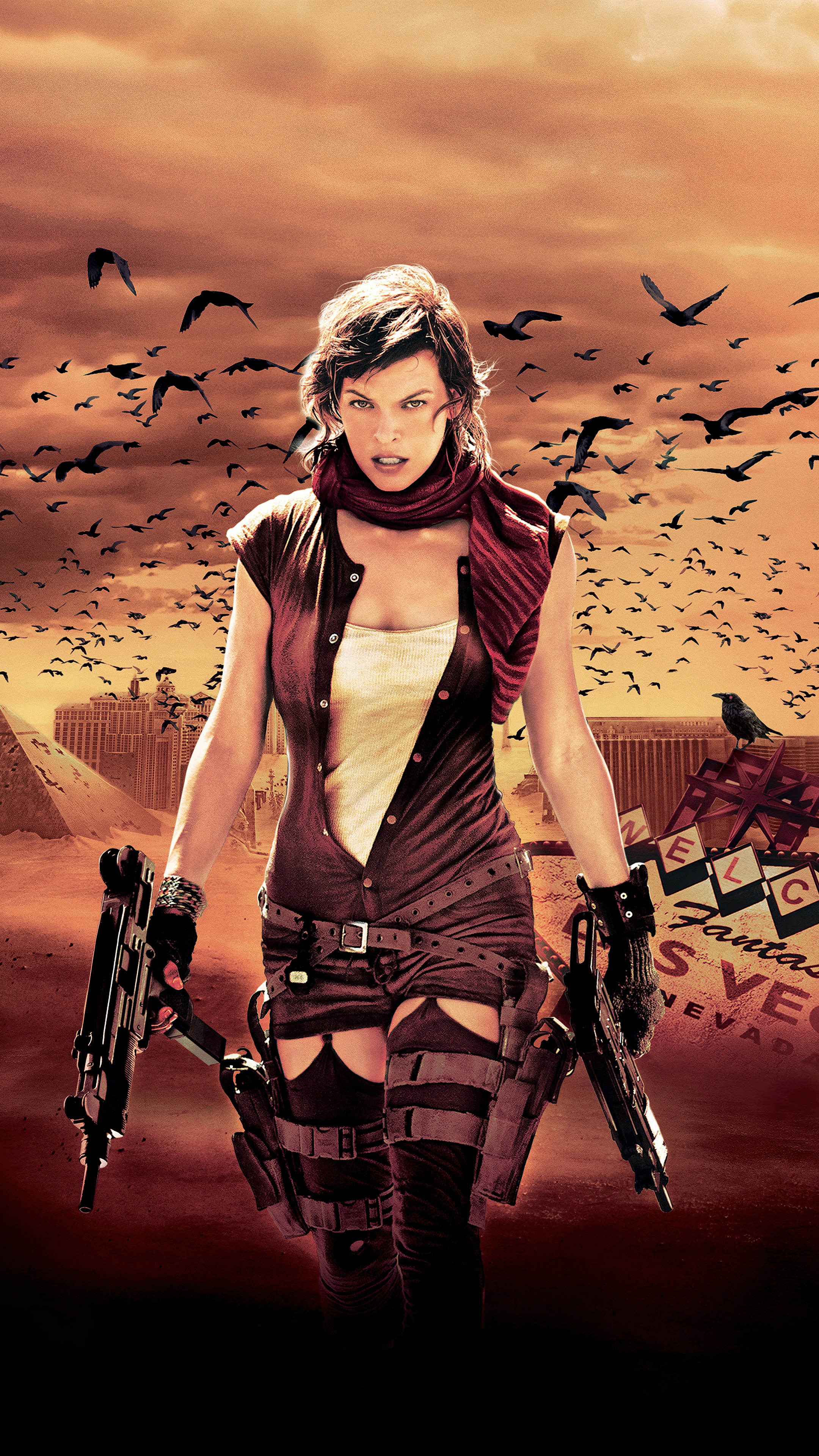 Alice from Resident Evil in Las Vegas HD Phone Wallpaper