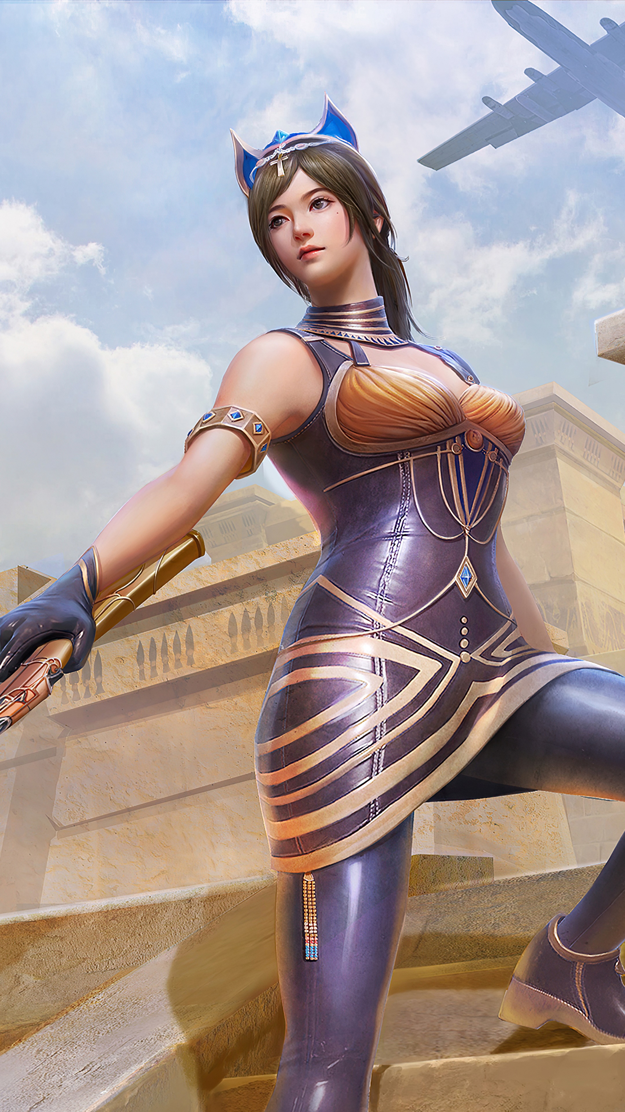 Woman in Egyptian-inspired outfit from PUBG HD Phone Wallpaper