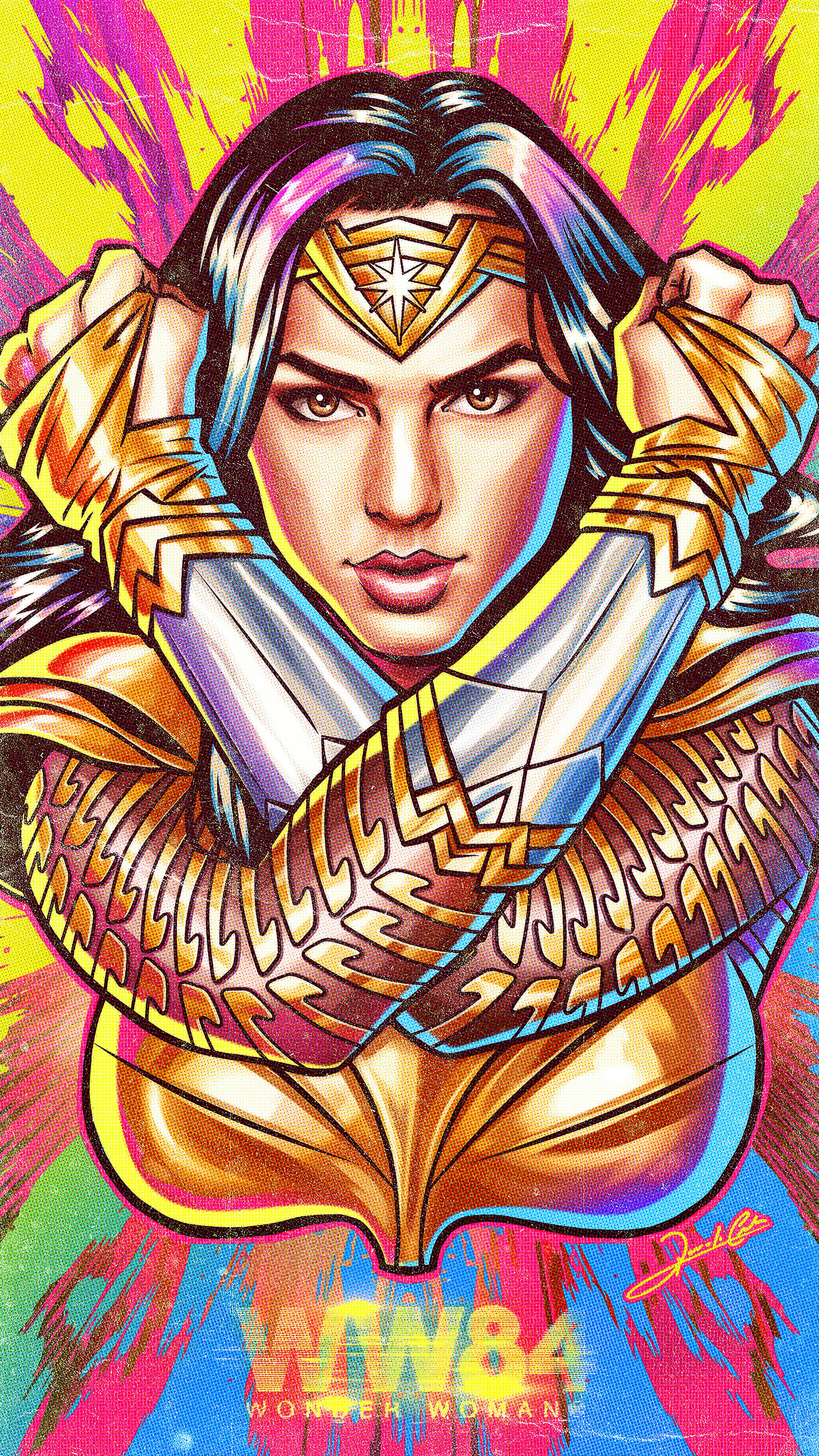 Wonder Woman 1984 artwork HD Phone Wallpaper