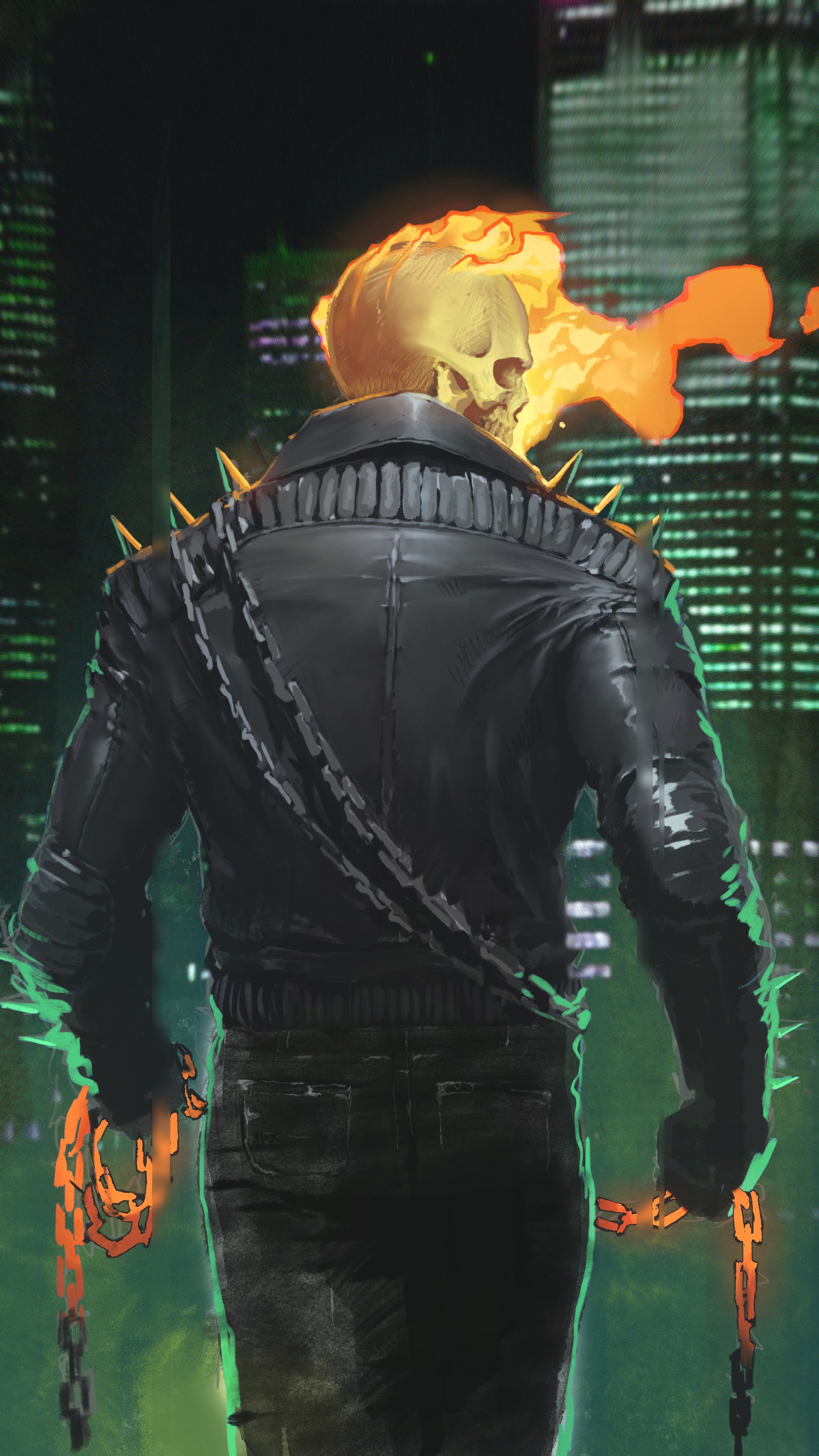 Ghost Rider Artwork HD Phone Wallpaper