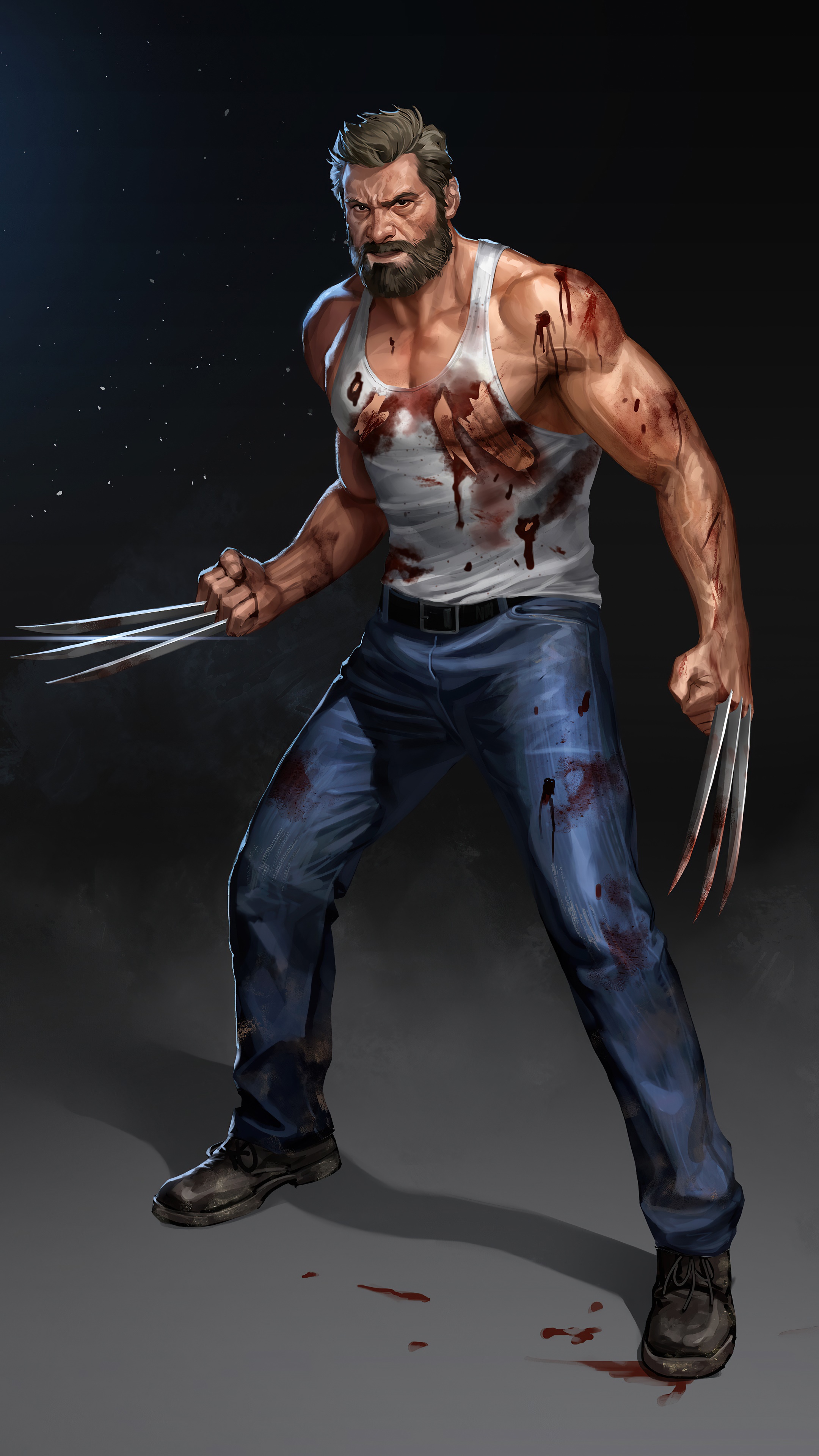 Wolverine artwork with adamantium claws HD Phone Wallpaper