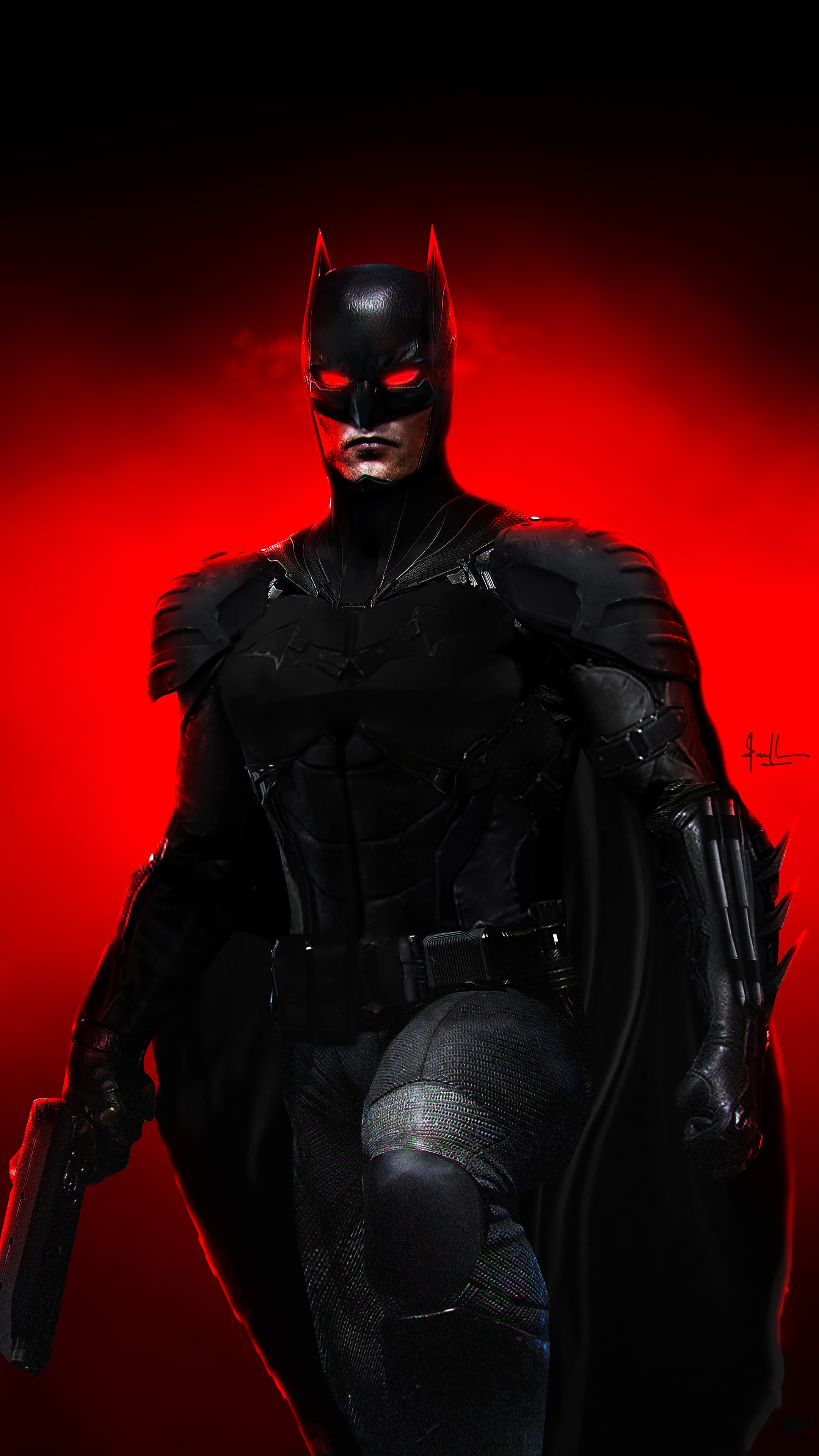 The Batman artwork 4K HD Phone Wallpaper