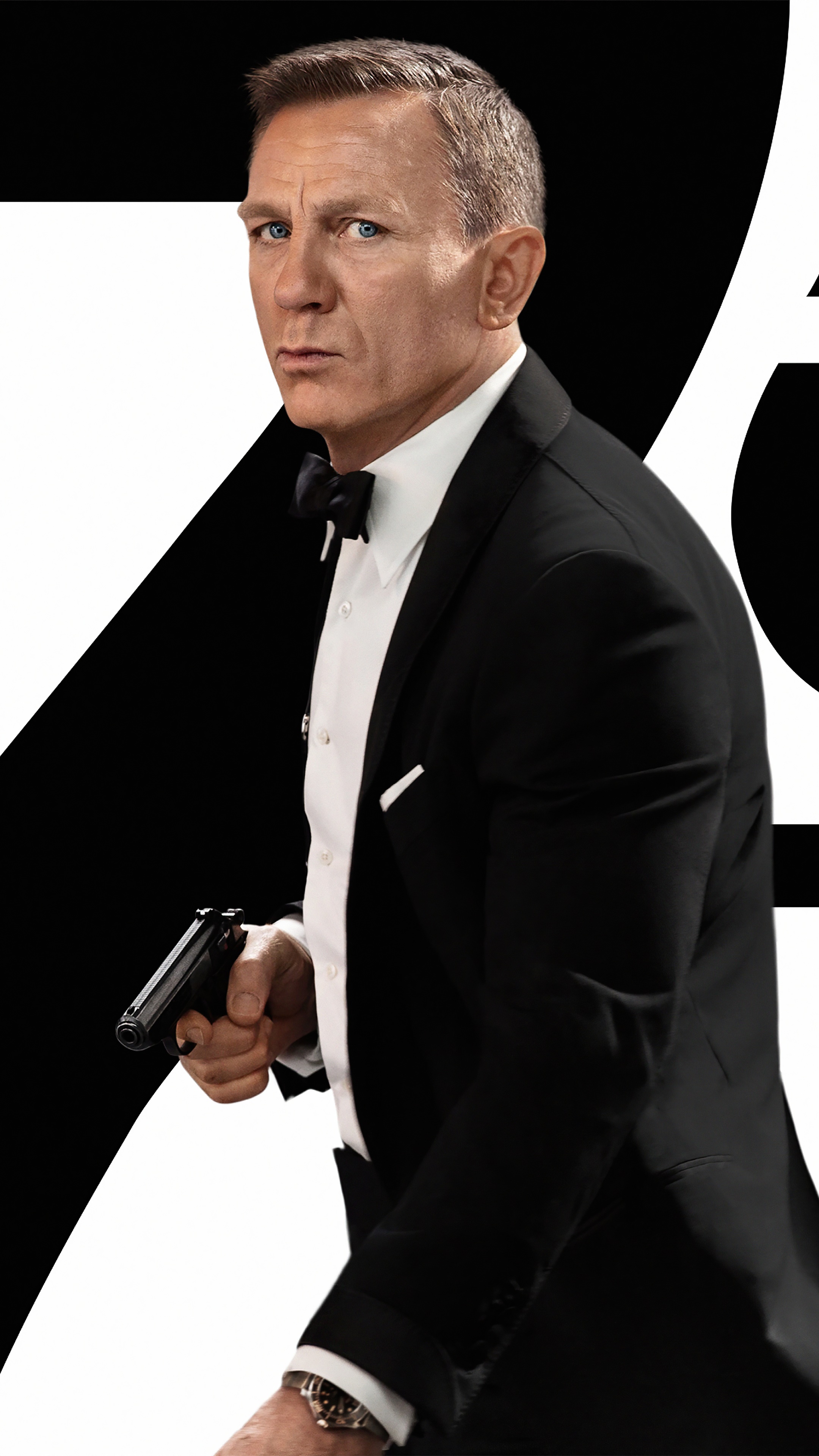 Daniel Craig as James Bond in No Time to Die 4K HD Phone Wallpaper
