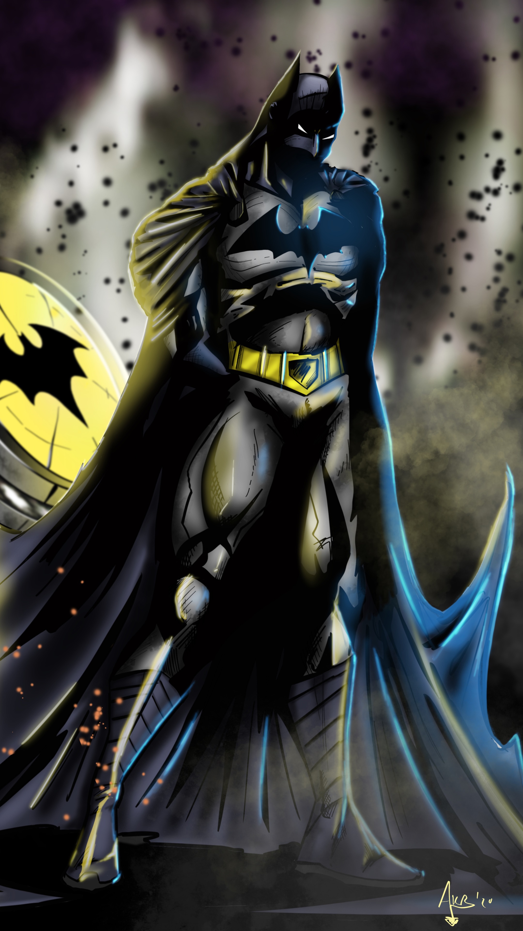 Batman artwork 4K HD Phone Wallpaper