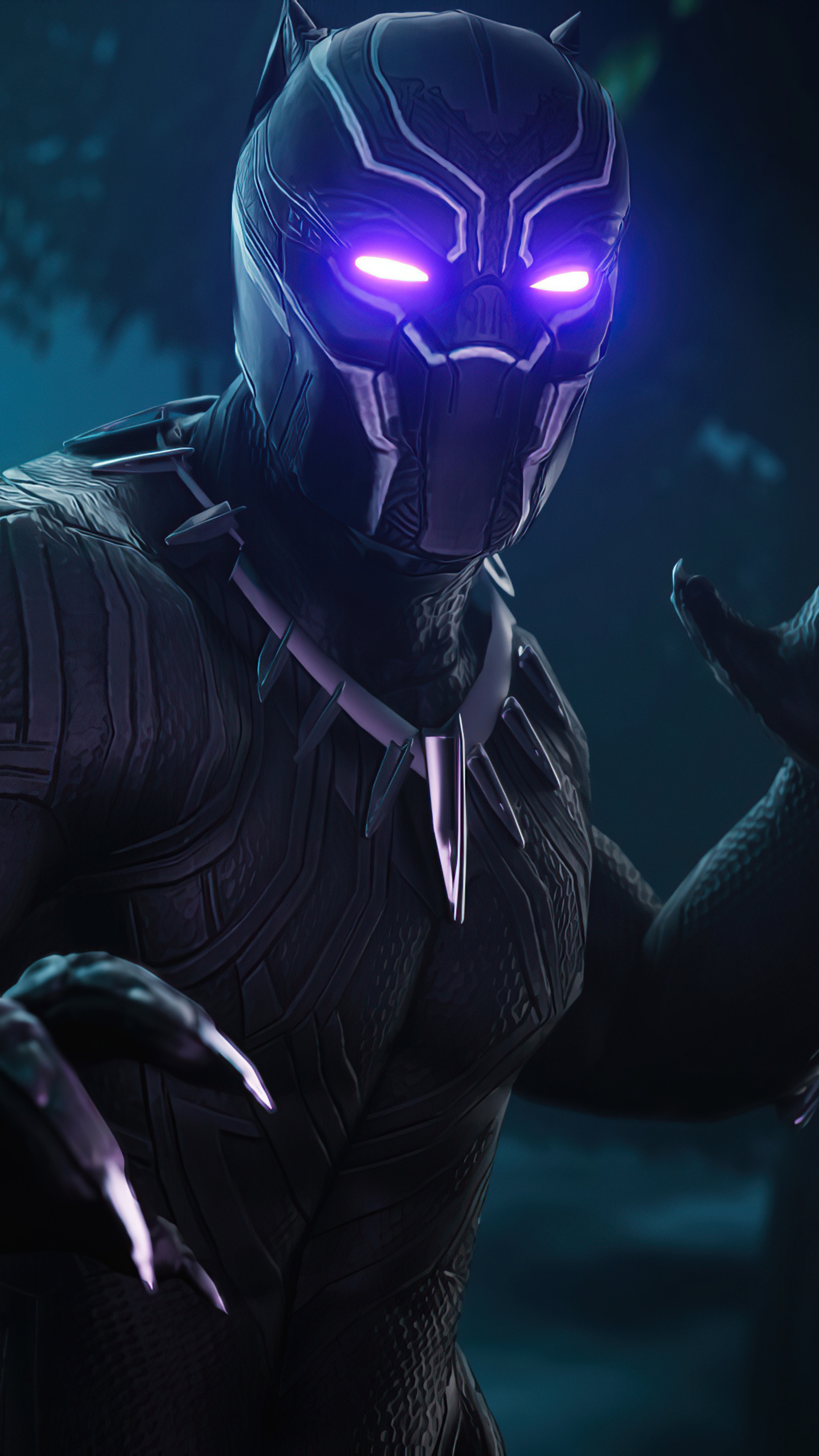 Black Panther from Fortnite 4K HD Phone Wallpaper