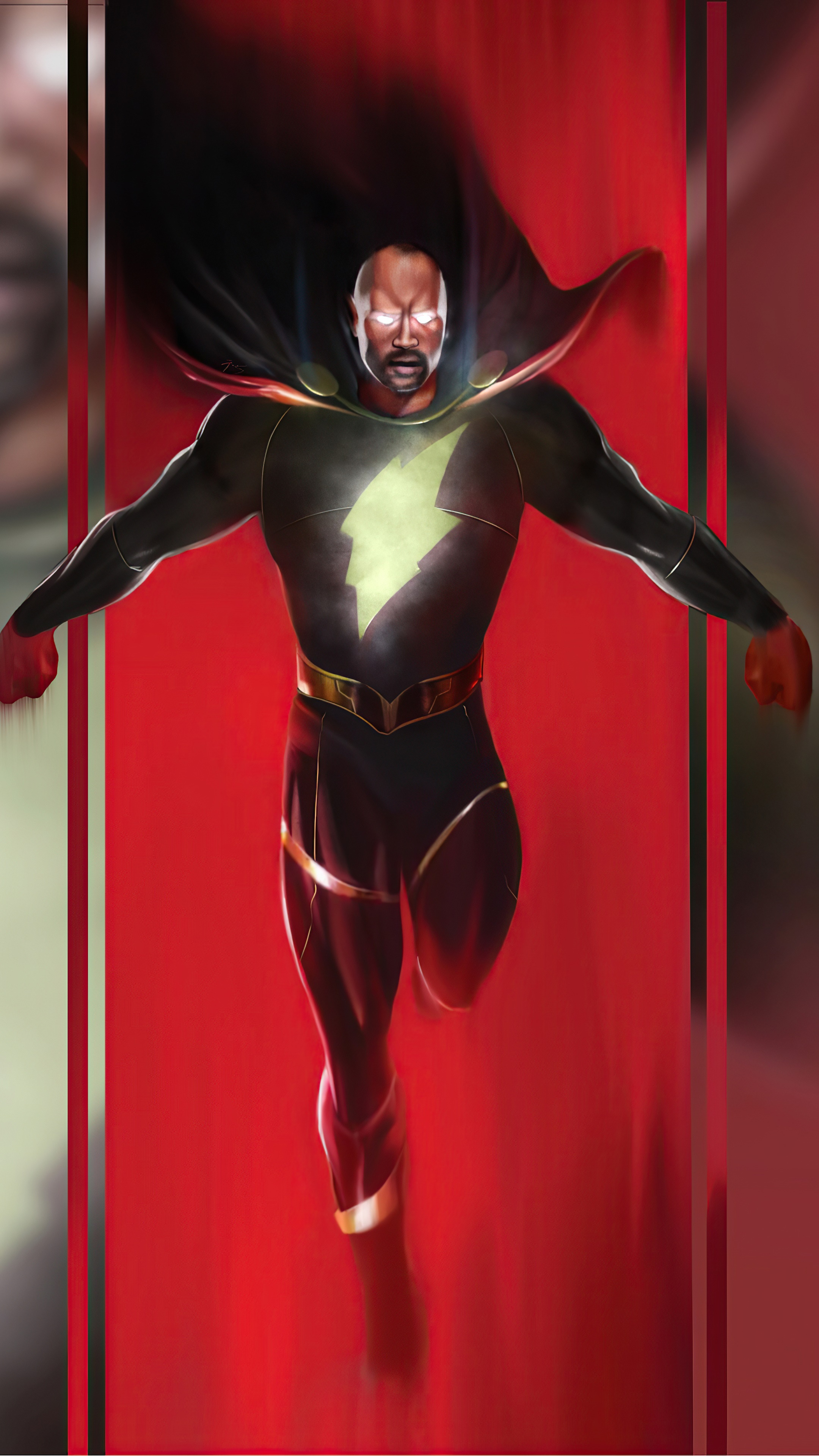 Black Adam artwork 4K HD Phone Wallpaper