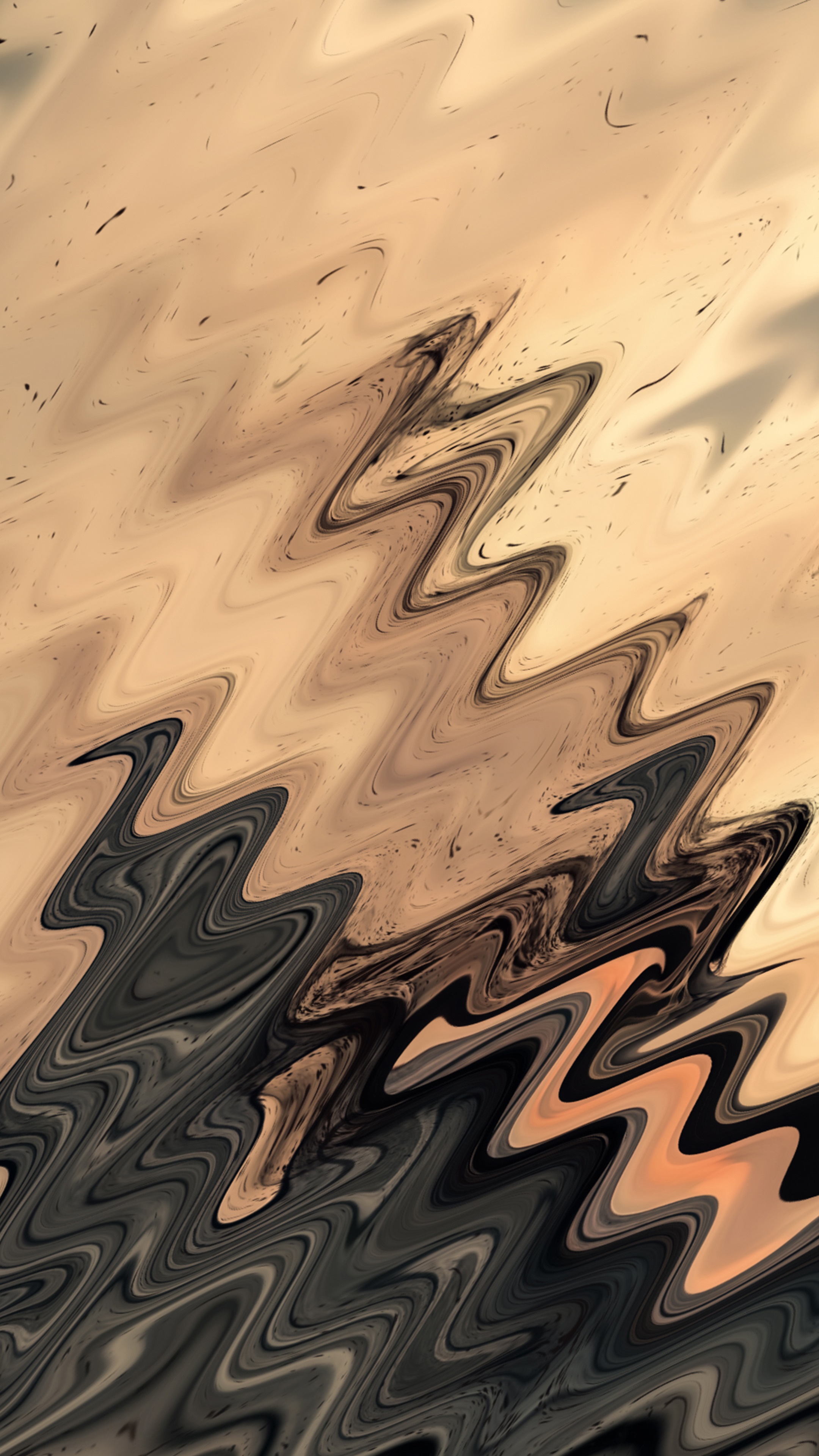 Abstract digital art with wavy patterns HD Phone Wallpaper