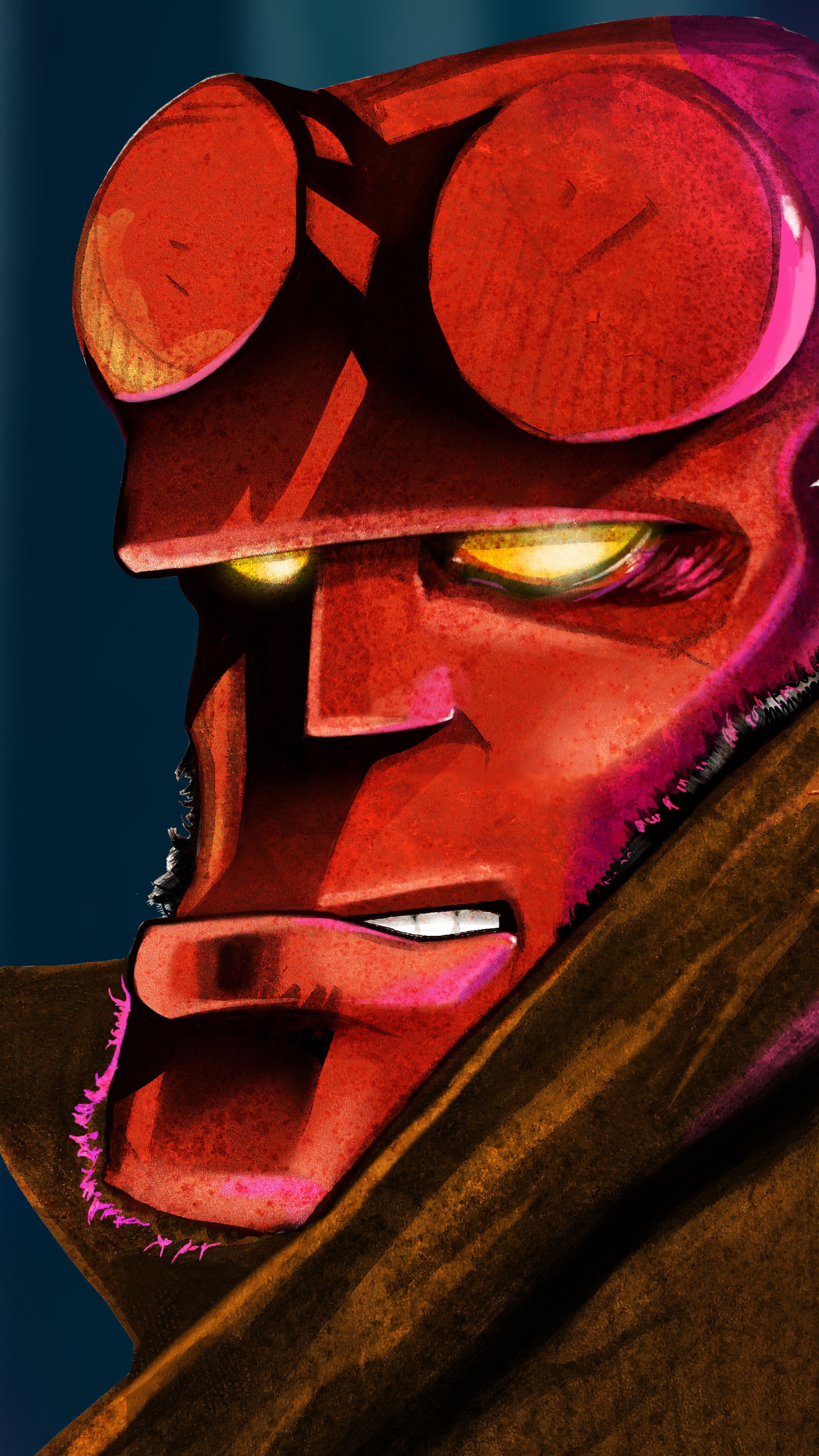 Hellboy from comic books HD Phone Wallpaper