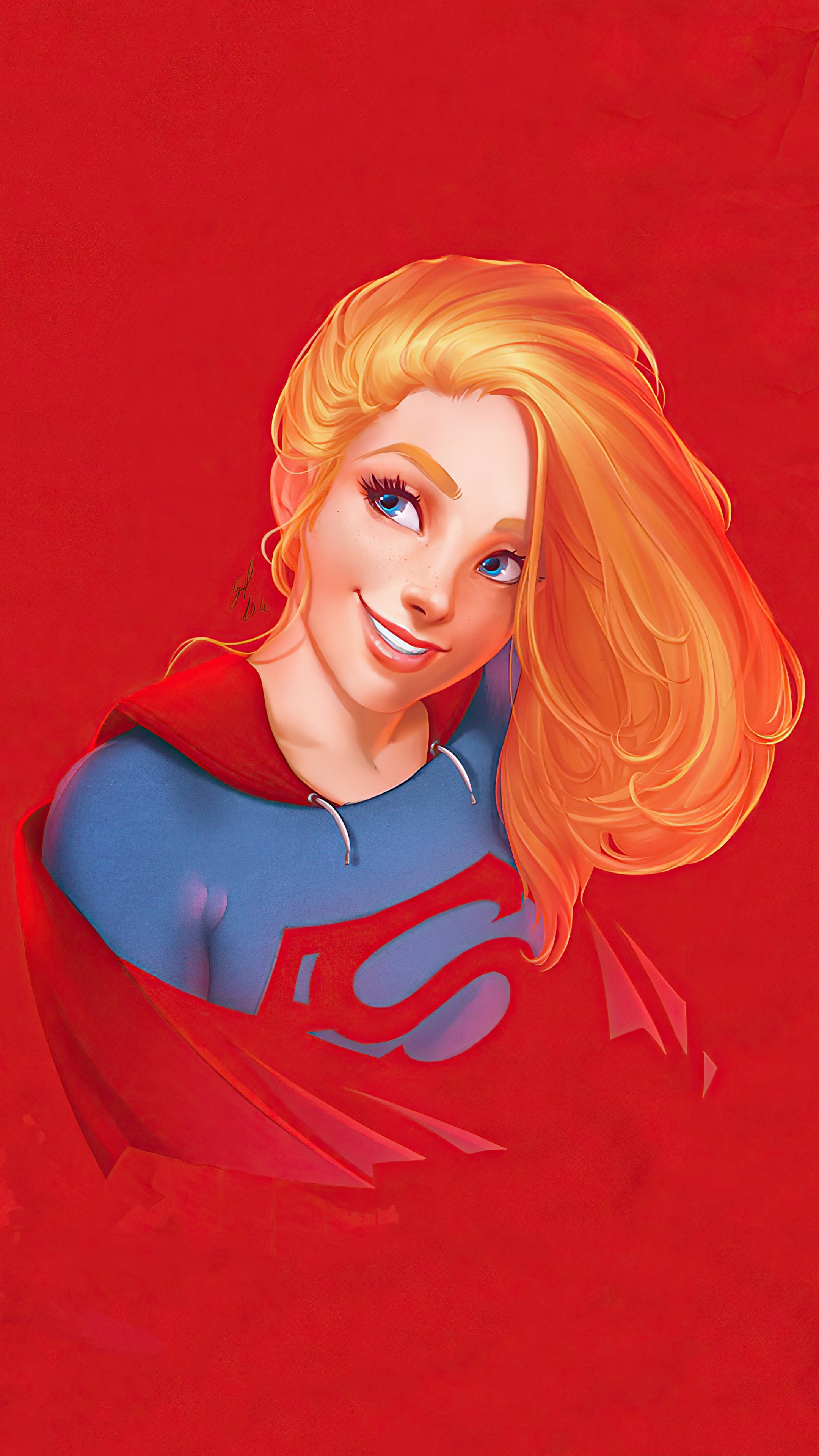 Supergirl artwork 4K HD Phone Wallpaper