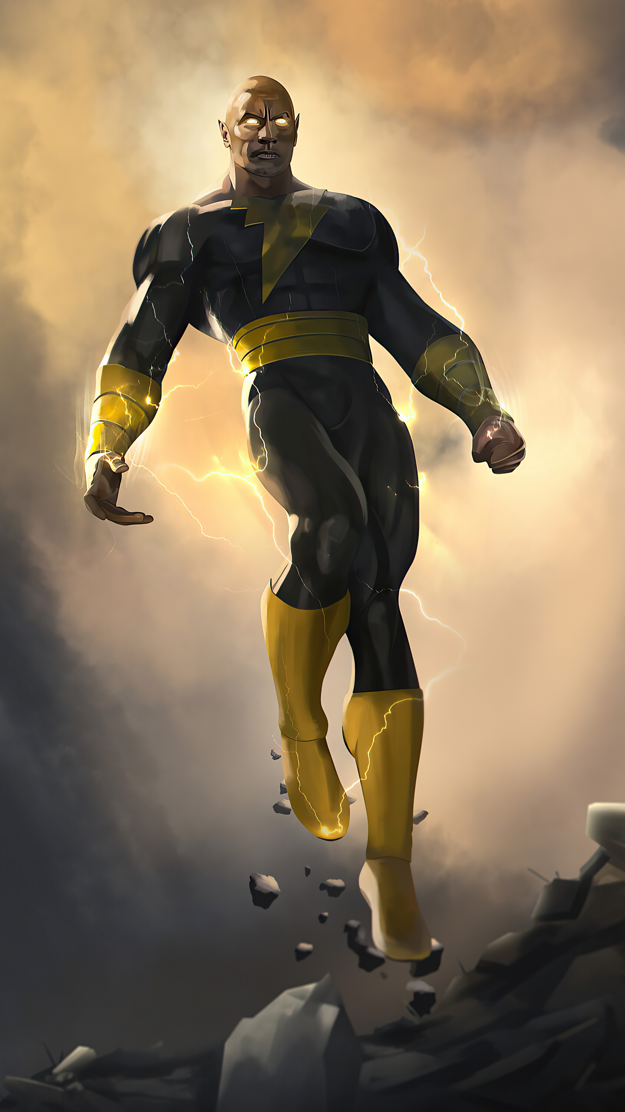 Black Adam artwork HD Phone Wallpaper