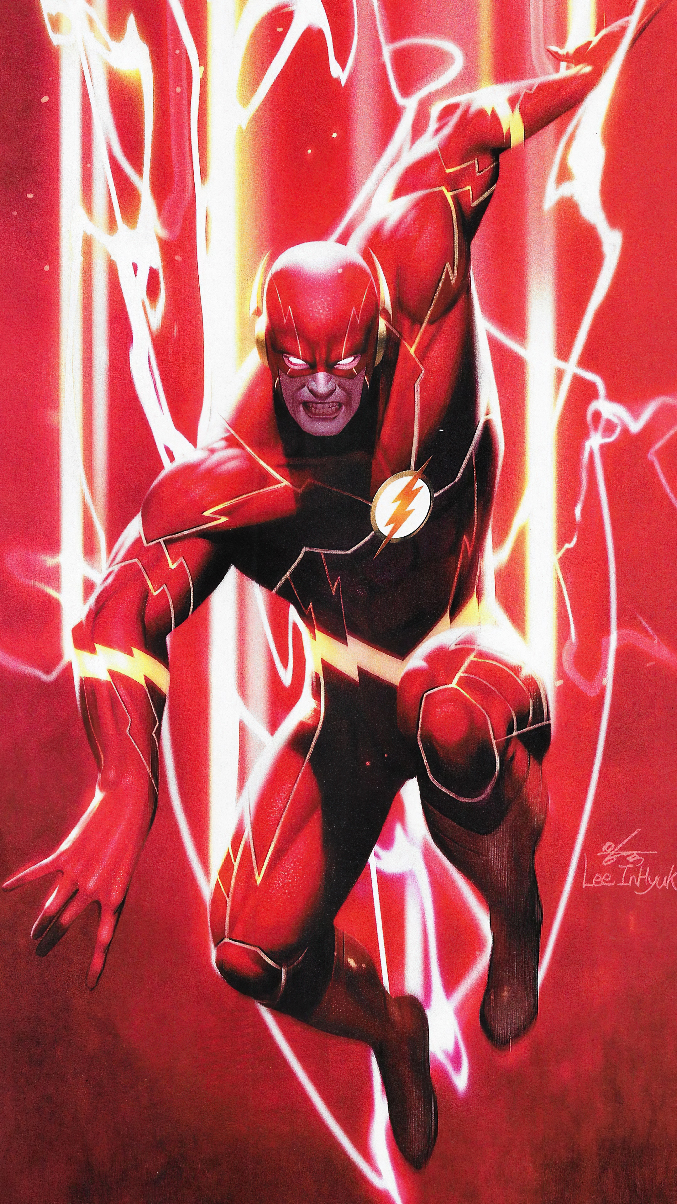 The Flash from DC Comics artwork 4K HD Phone Wallpaper