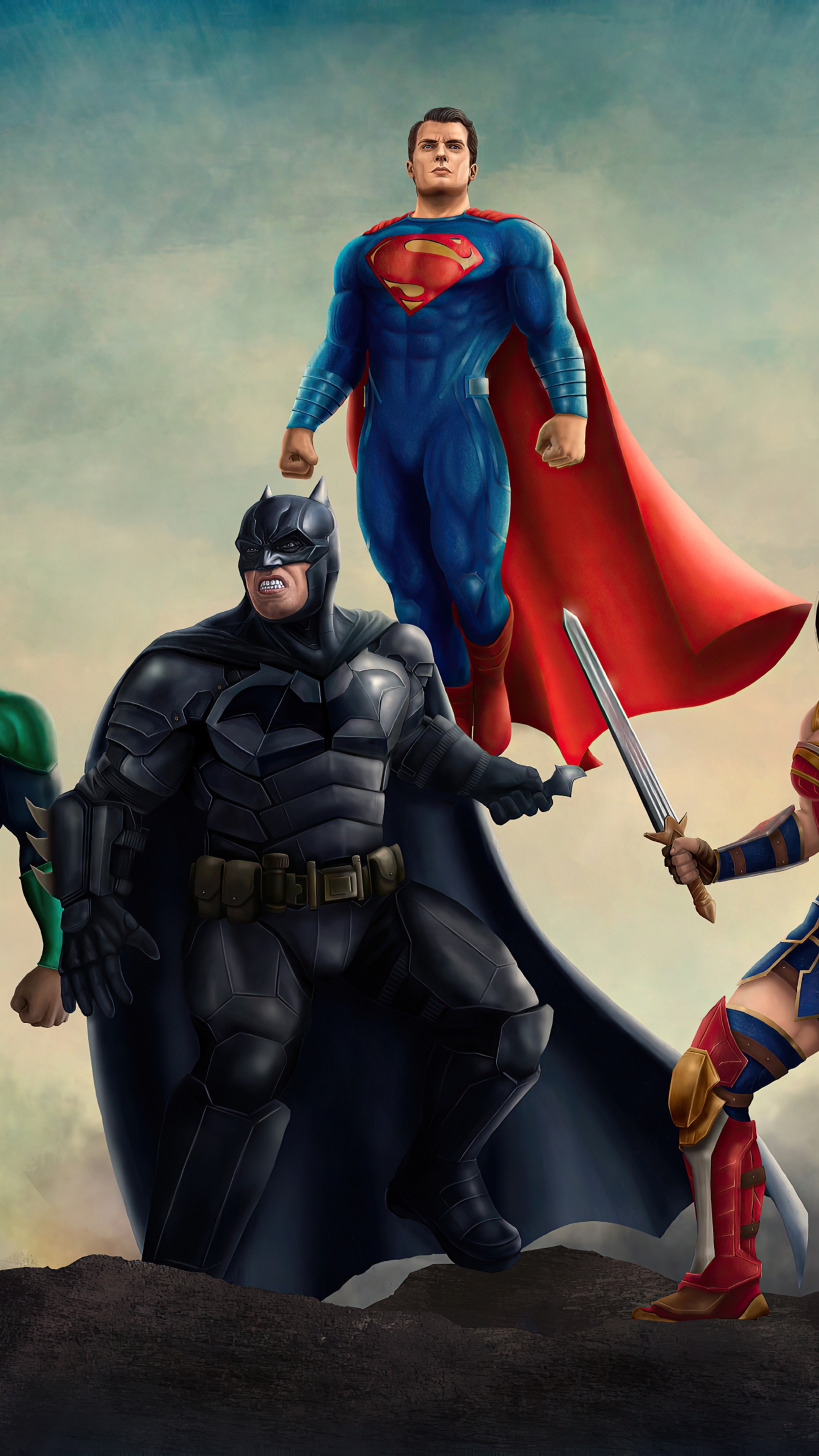 Justice League artwork 4K HD Phone Wallpaper