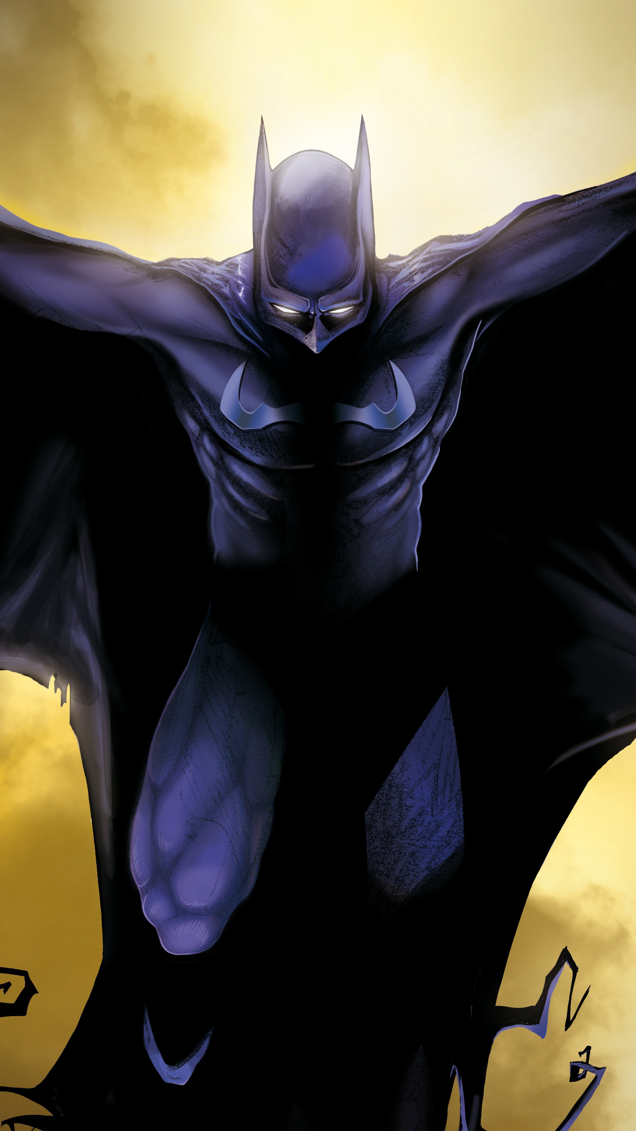 Batman artwork by an artist HD Phone Wallpaper