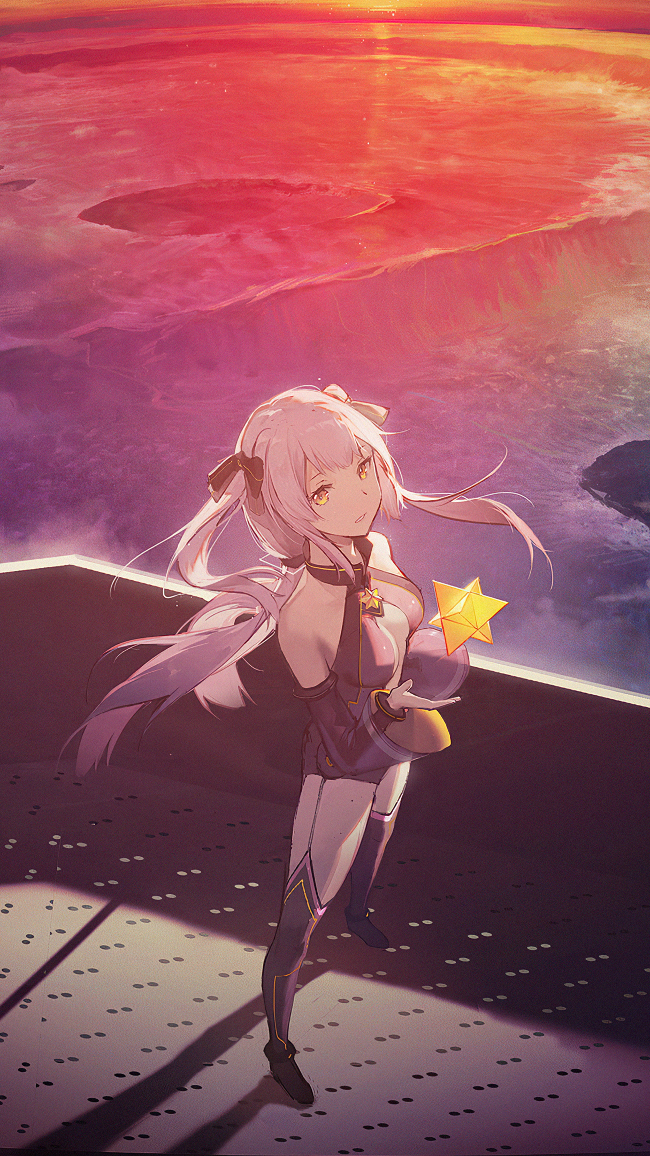 Anime girl with star from Vocaloid 4K HD Phone Wallpaper