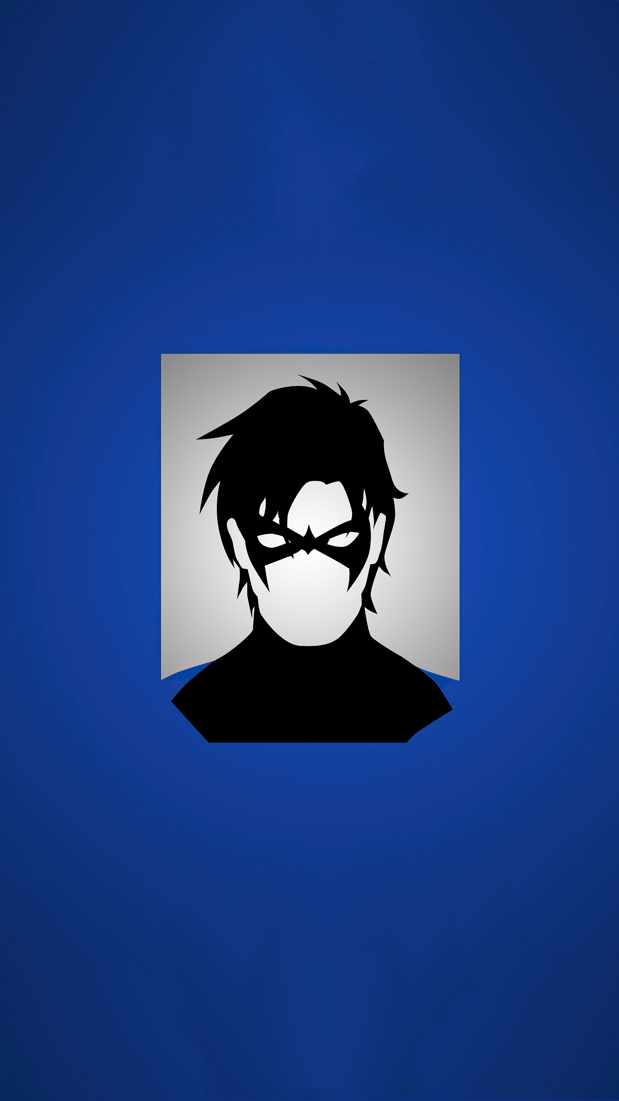 Nightwing minimalist digital art HD Phone Wallpaper