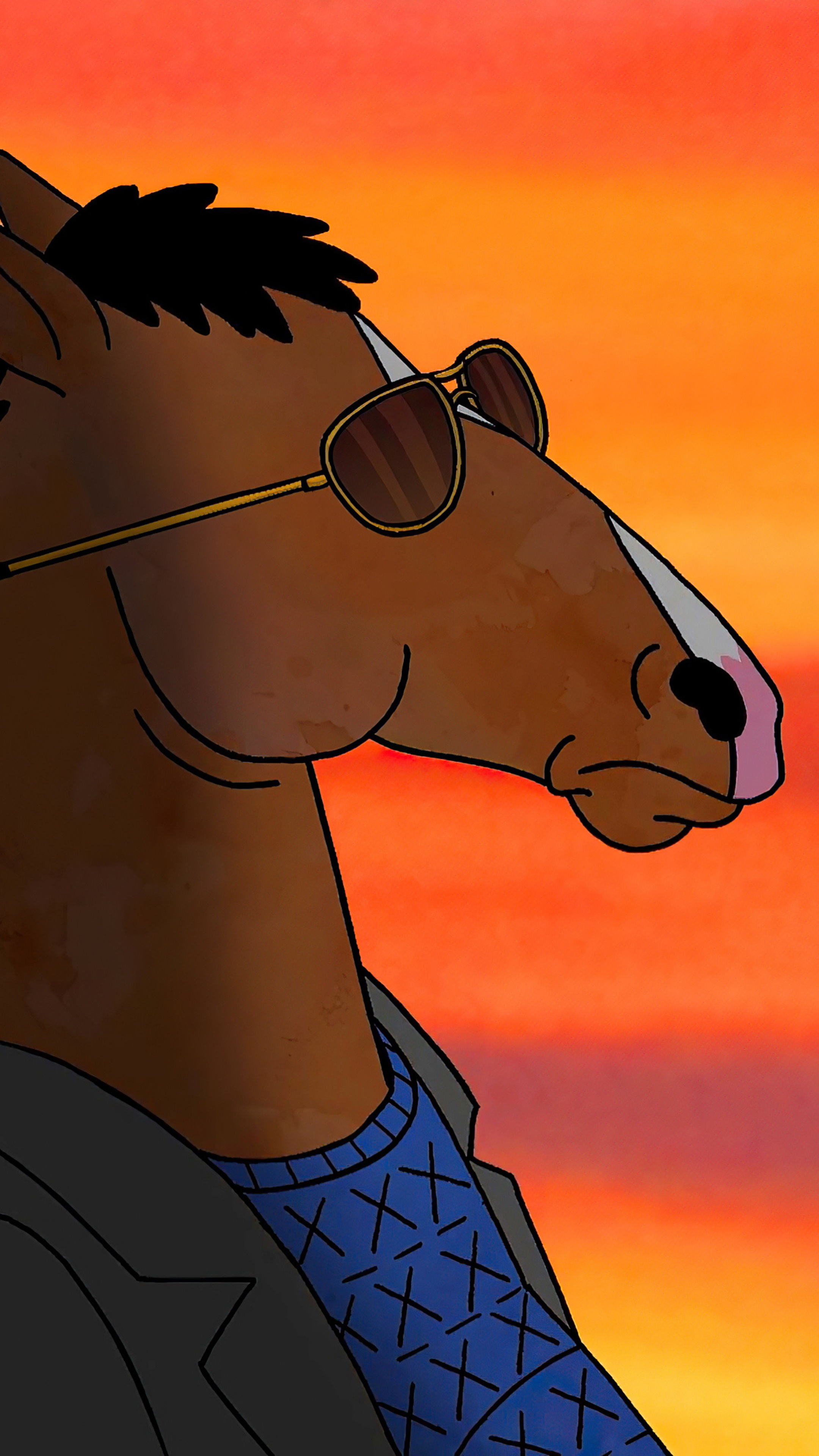 Bojack Horseman in sunglasses HD Phone Wallpaper