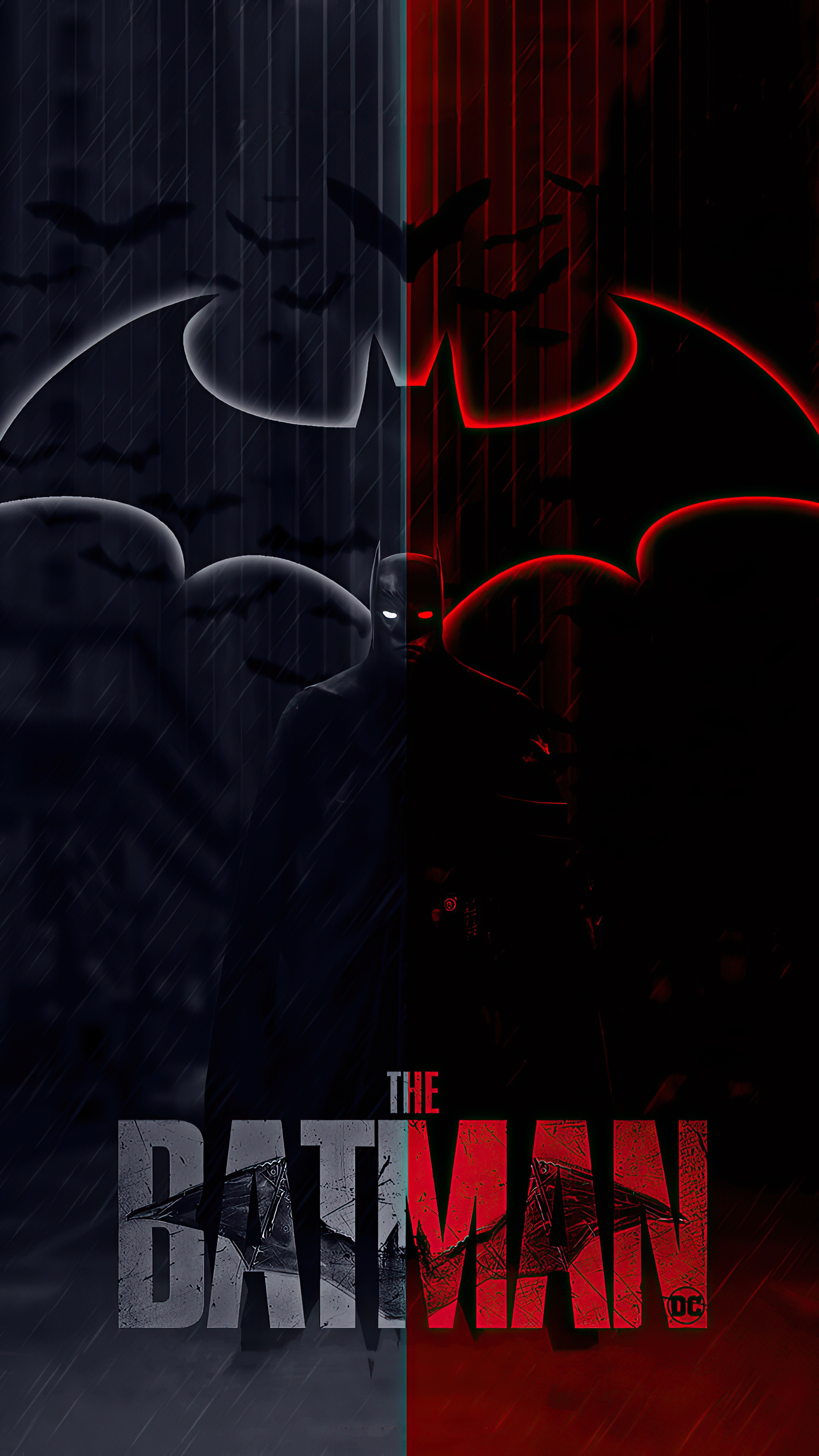The Batman movie poster with Batman symbol HD Phone Wallpaper