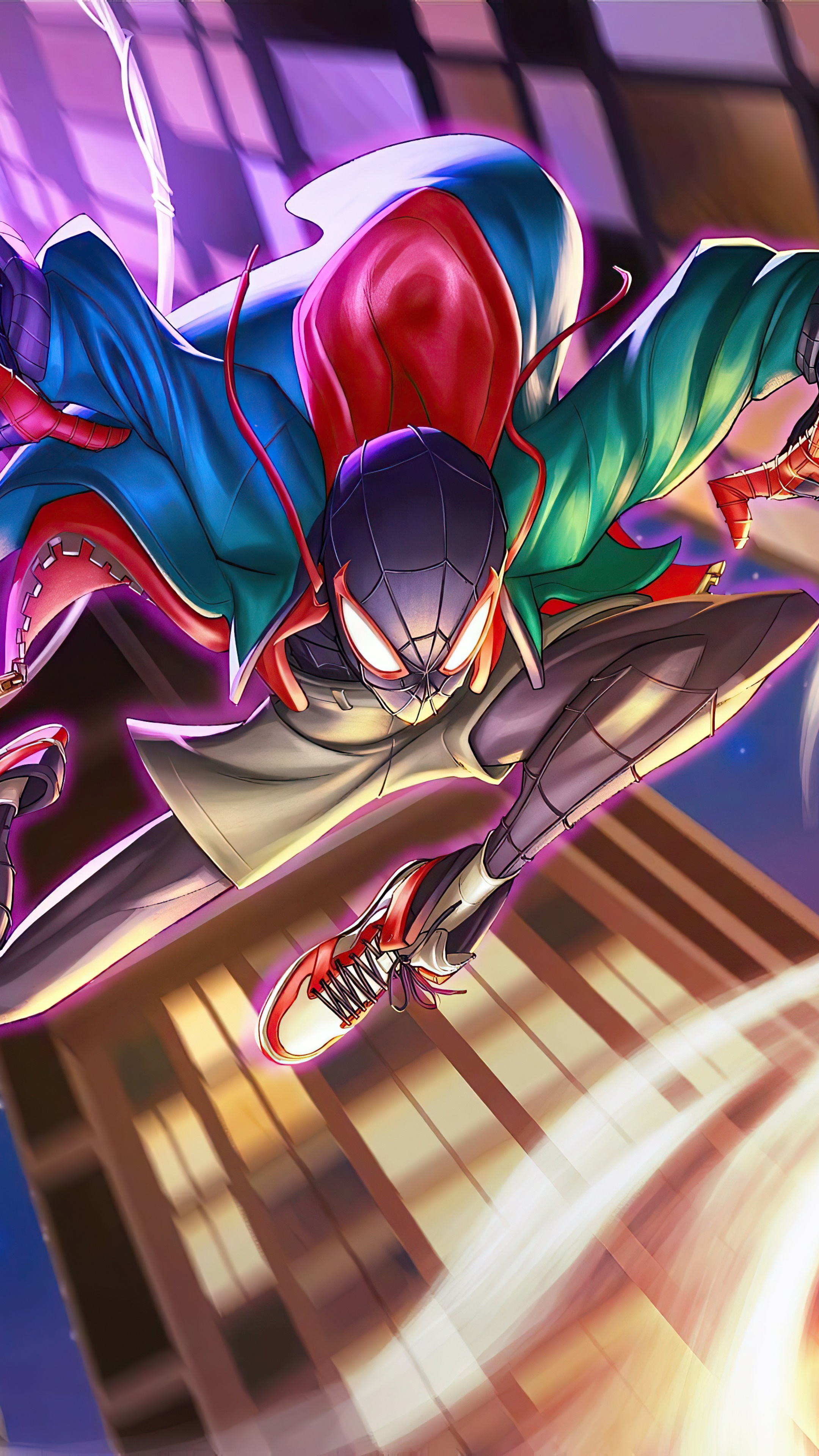 Miles Morales Spider-Man artwork 4K HD Phone Wallpaper