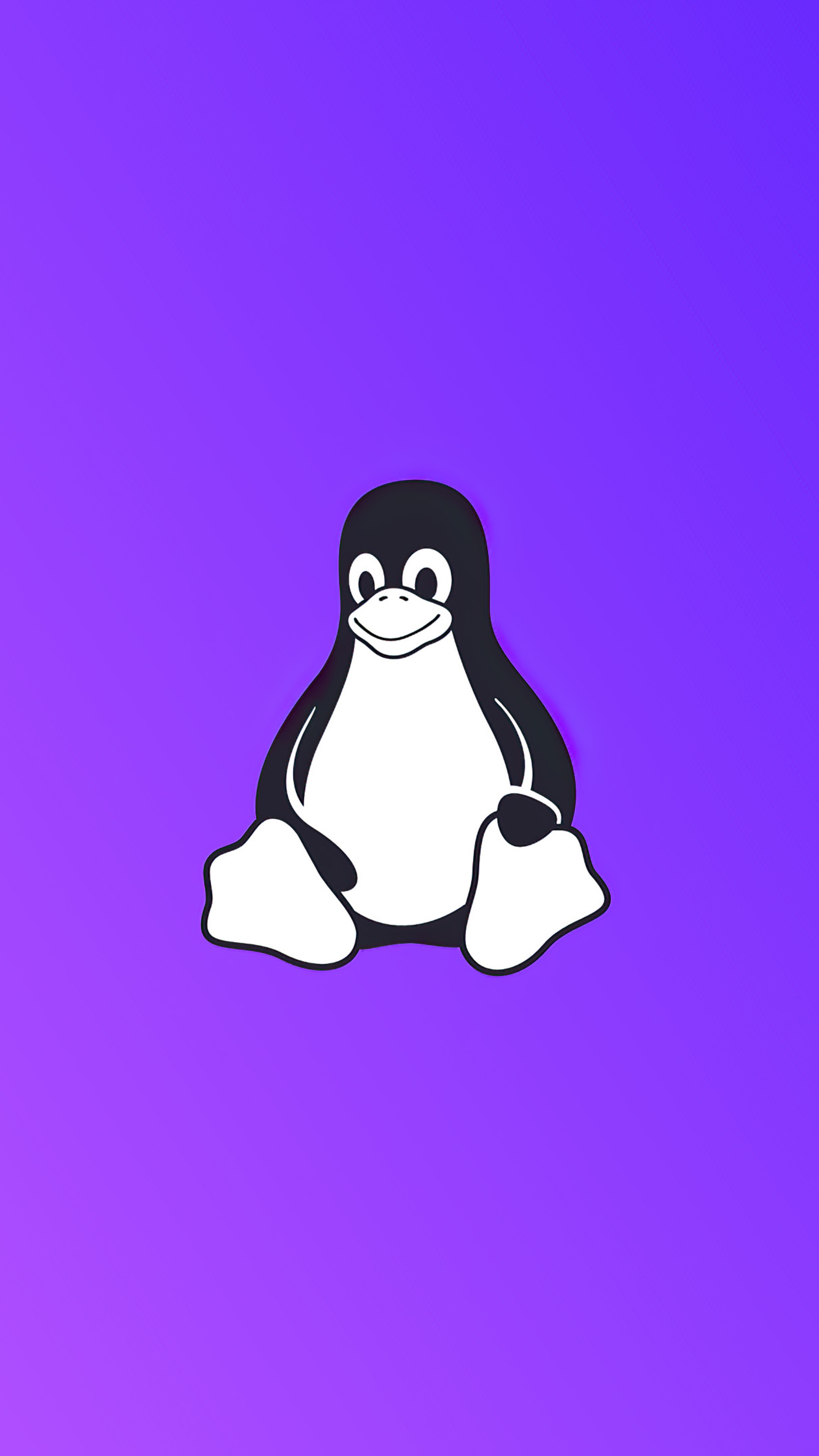 Tux the Linux penguin, minimalist 4K HD Phone Wallpaper