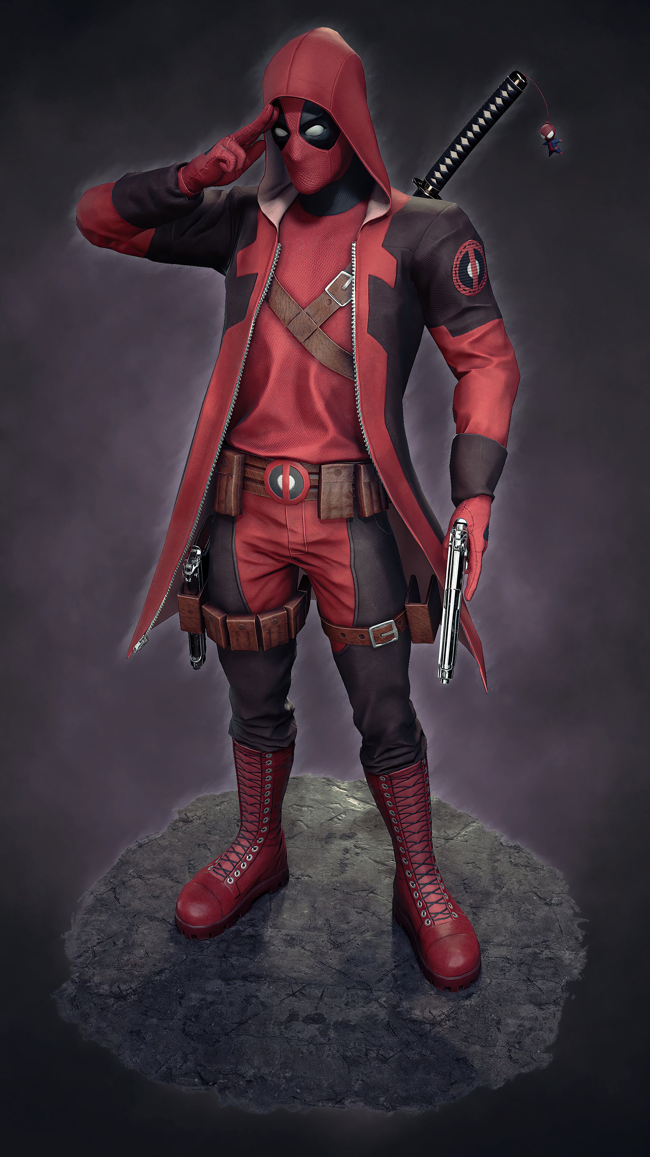 Deadpool artwork 4K HD Phone Wallpaper