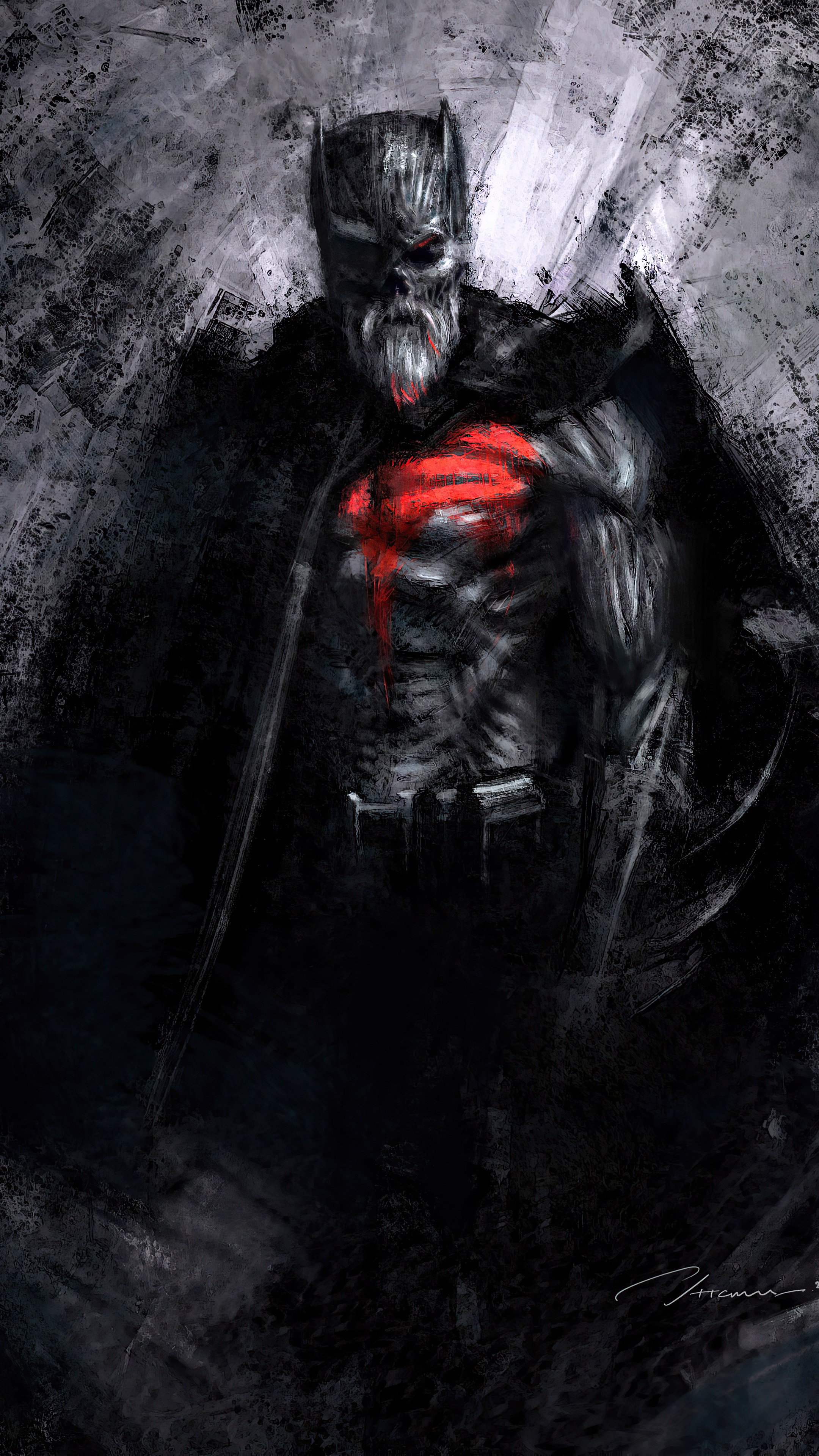 Dark Batman Artwork HD Phone Wallpaper