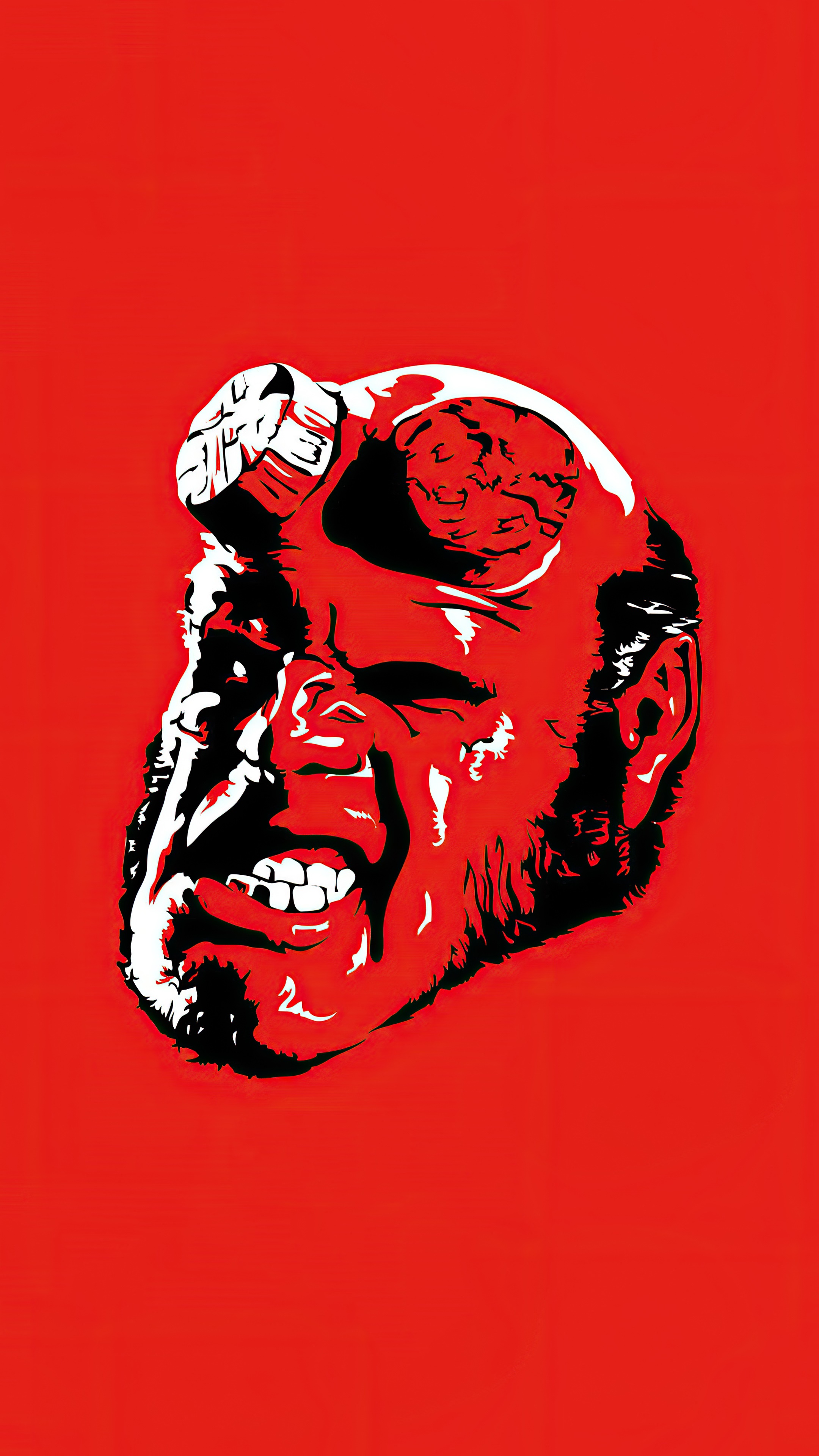 Hellboy minimalist artwork 4K HD Phone Wallpaper
